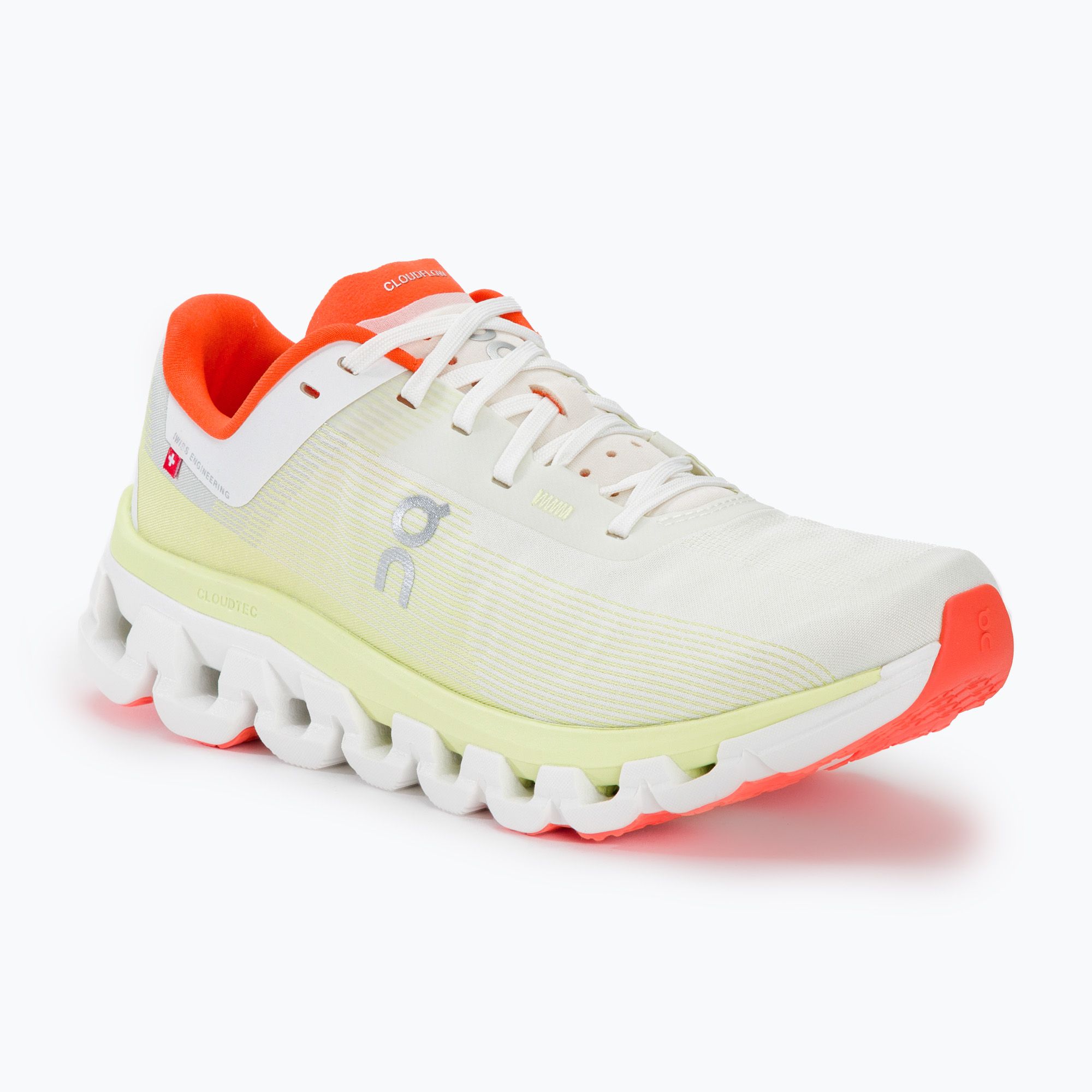 Buty do biegania damskie On Running Cloudflow 4 white/hay 