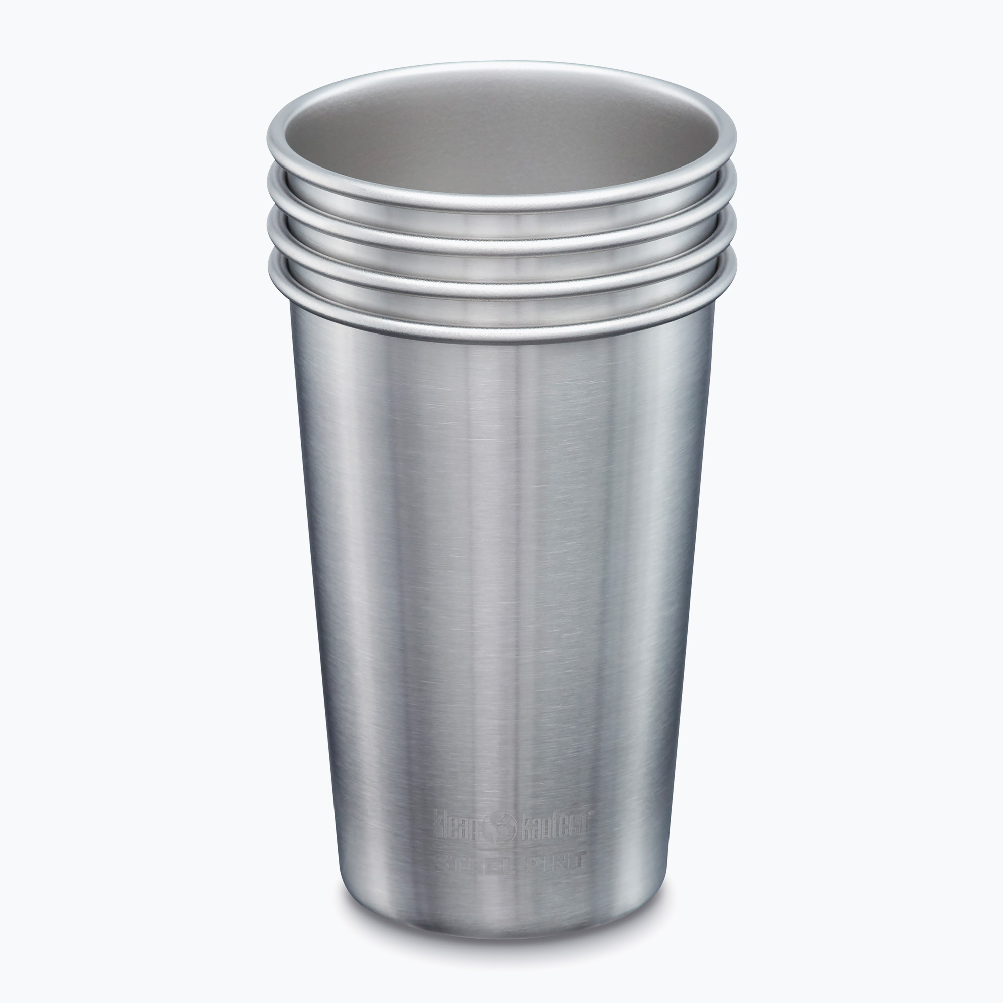 Kubki turystyczne Klean Kanteen Pint Cup 4 sztuki brushed stainless 