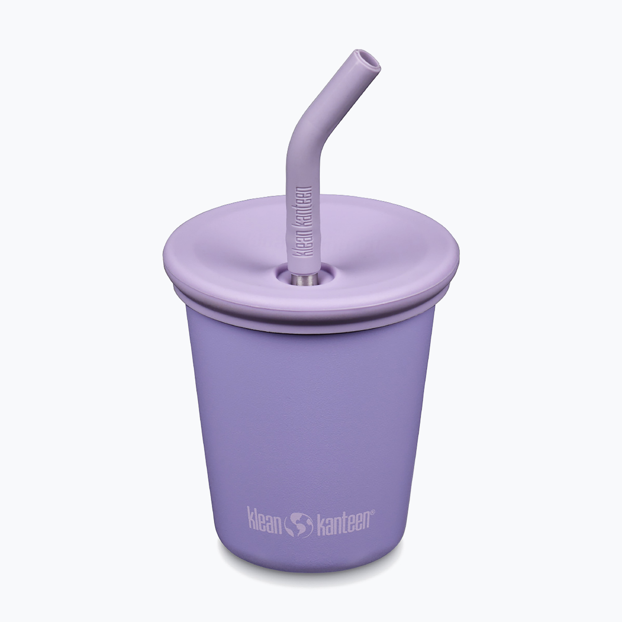 Cană KLEAN KANTEEN Steel Straw Lid 296 ml paisley purple