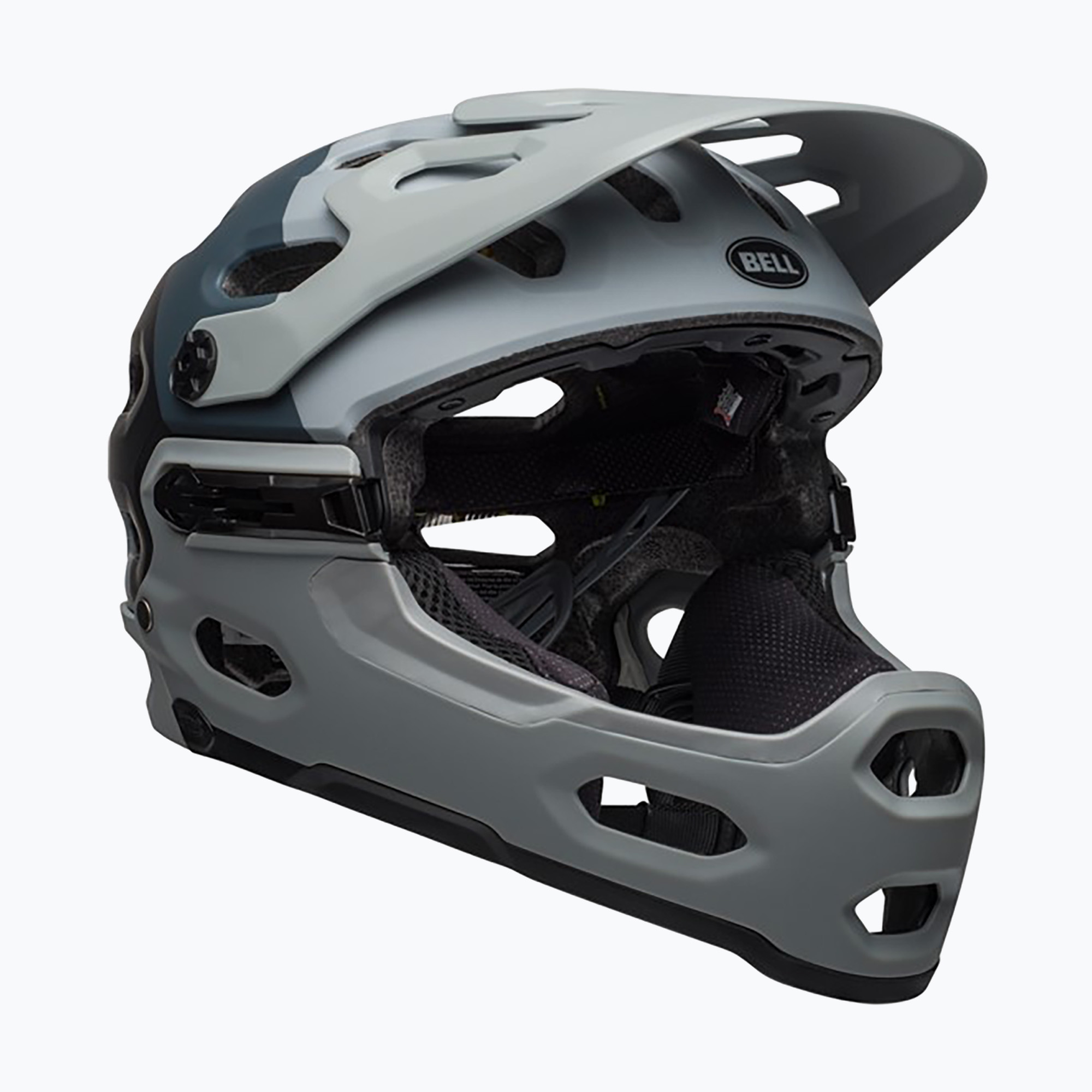 Cyklistická prilba Bell Full Face Super 3R MIPS downdraft matte gray/gunmetal (Full Face Super 3R MIPS BEL-7101517)