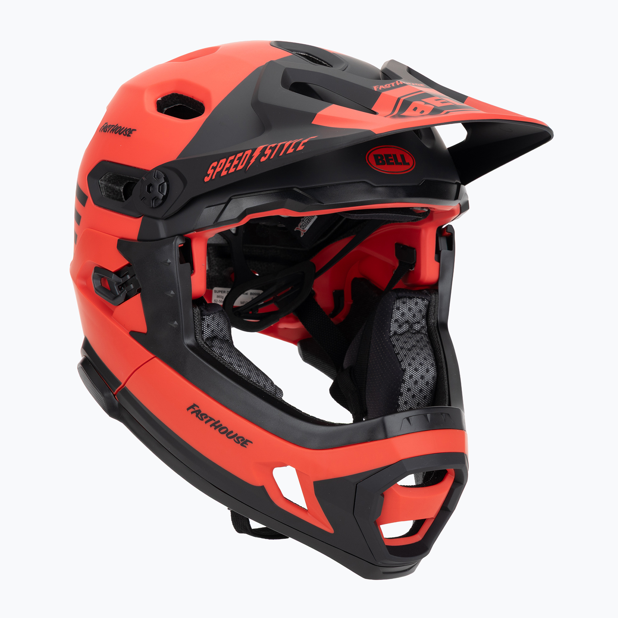 Cască de ciclism Bell FF Super DH MIPS Spherical fasthouse matte gloss red/black