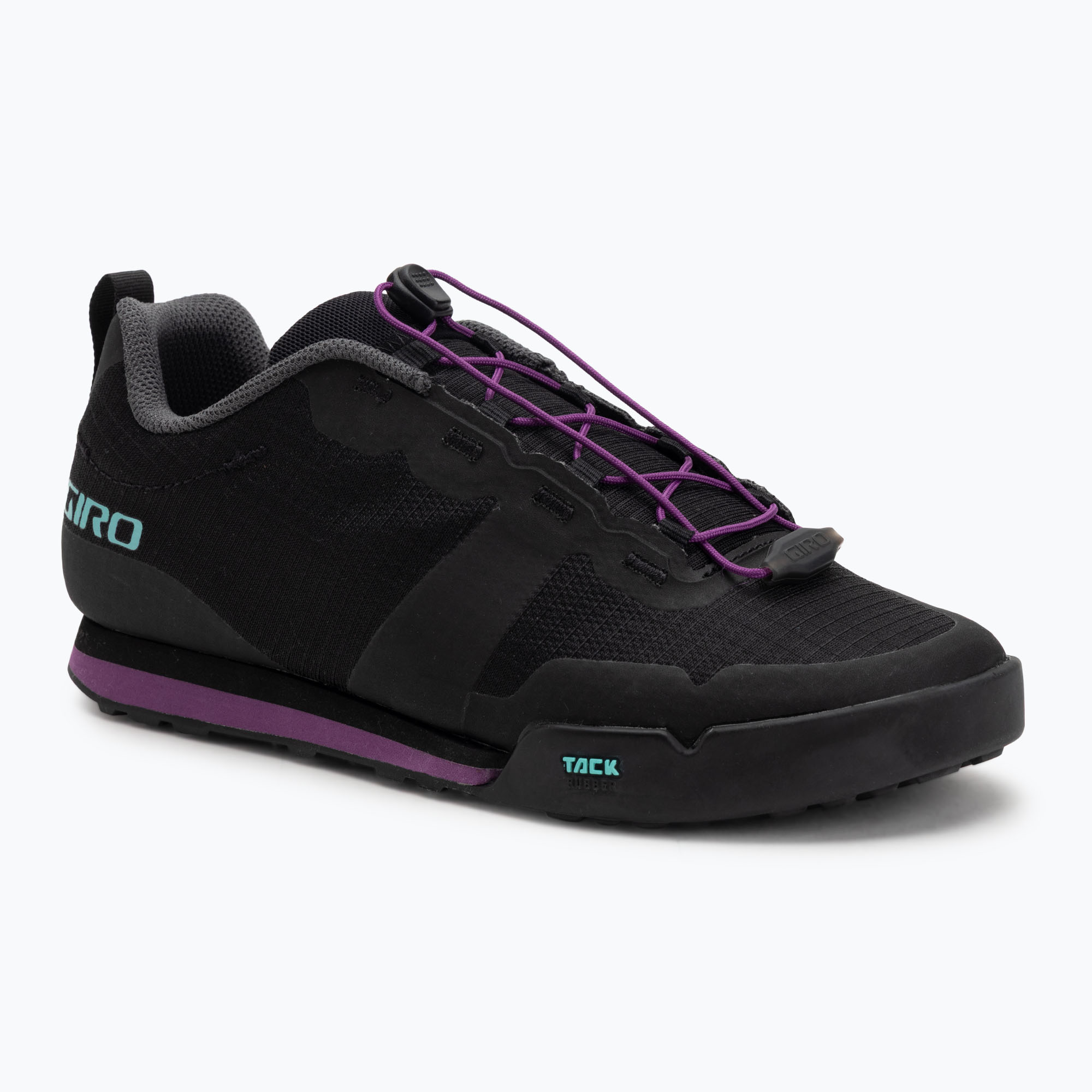 Női platform kerékpáros cipő Giro Tracker Fastlace fekete/throwback lila (Tracker Fastlace GR-7140037)