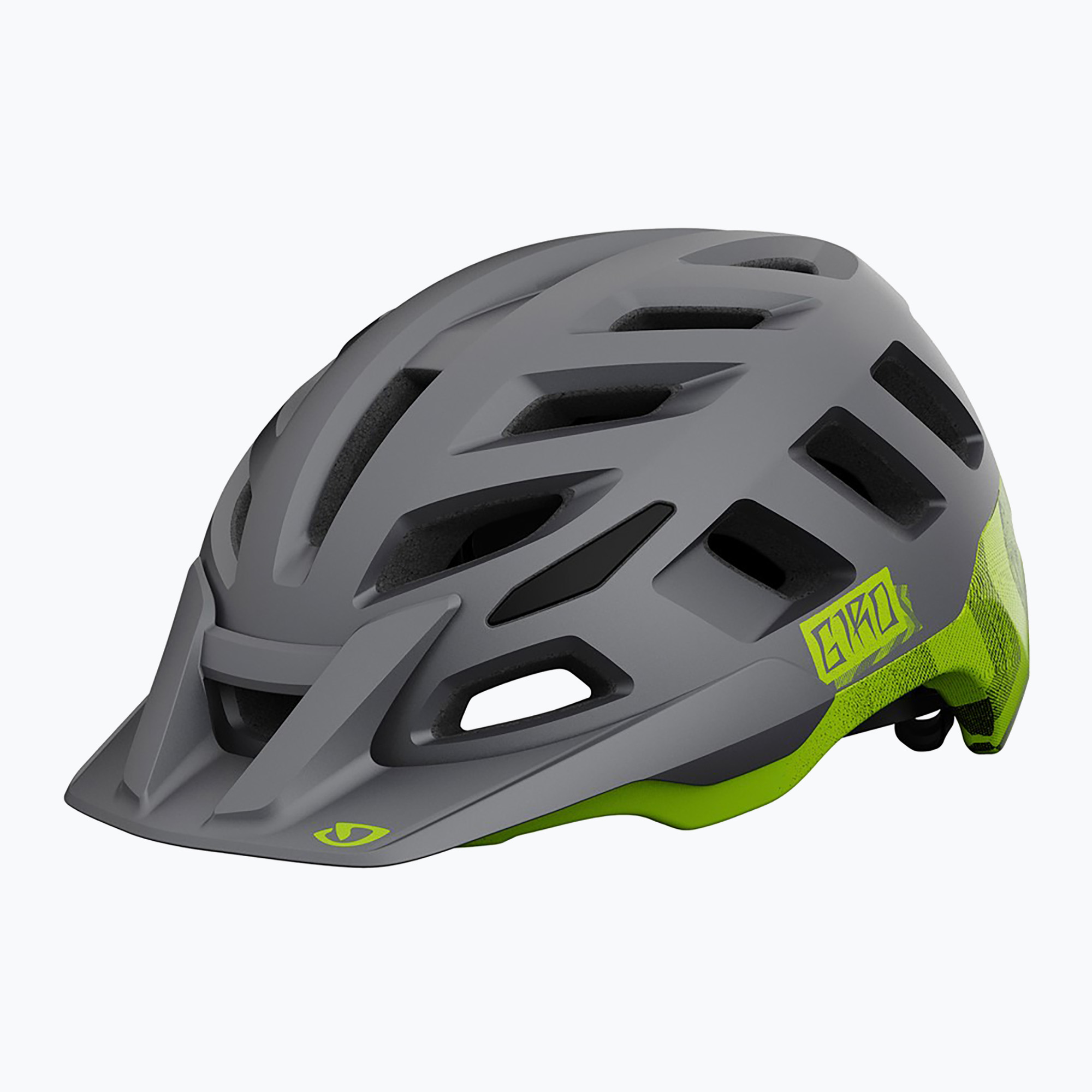Cască de bicicletă Giro Radix matte metallic black/ano lime (Radix GR-7140570)
