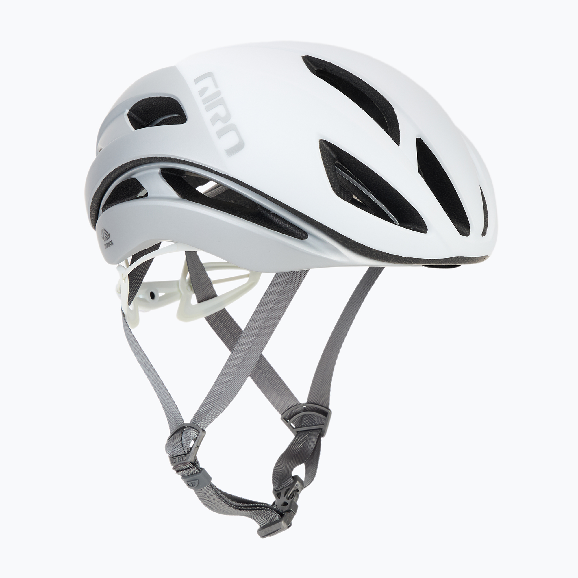 Велосипедна каска Giro Eclipse MIPS Spherical matte white/silver