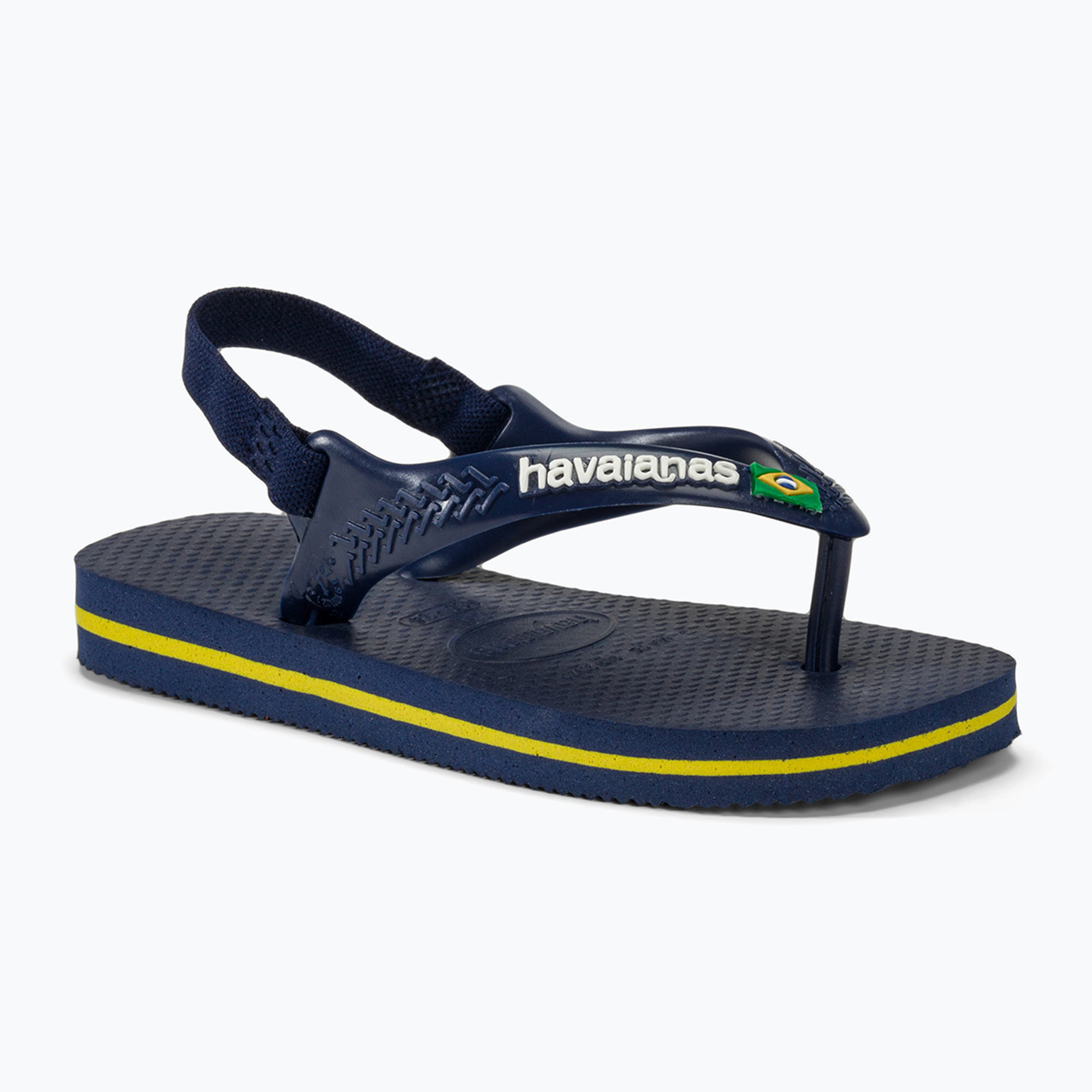 Havaianas Baby Brasil Logo II navy blue / citrus yelloew children's sandals (24 EU)