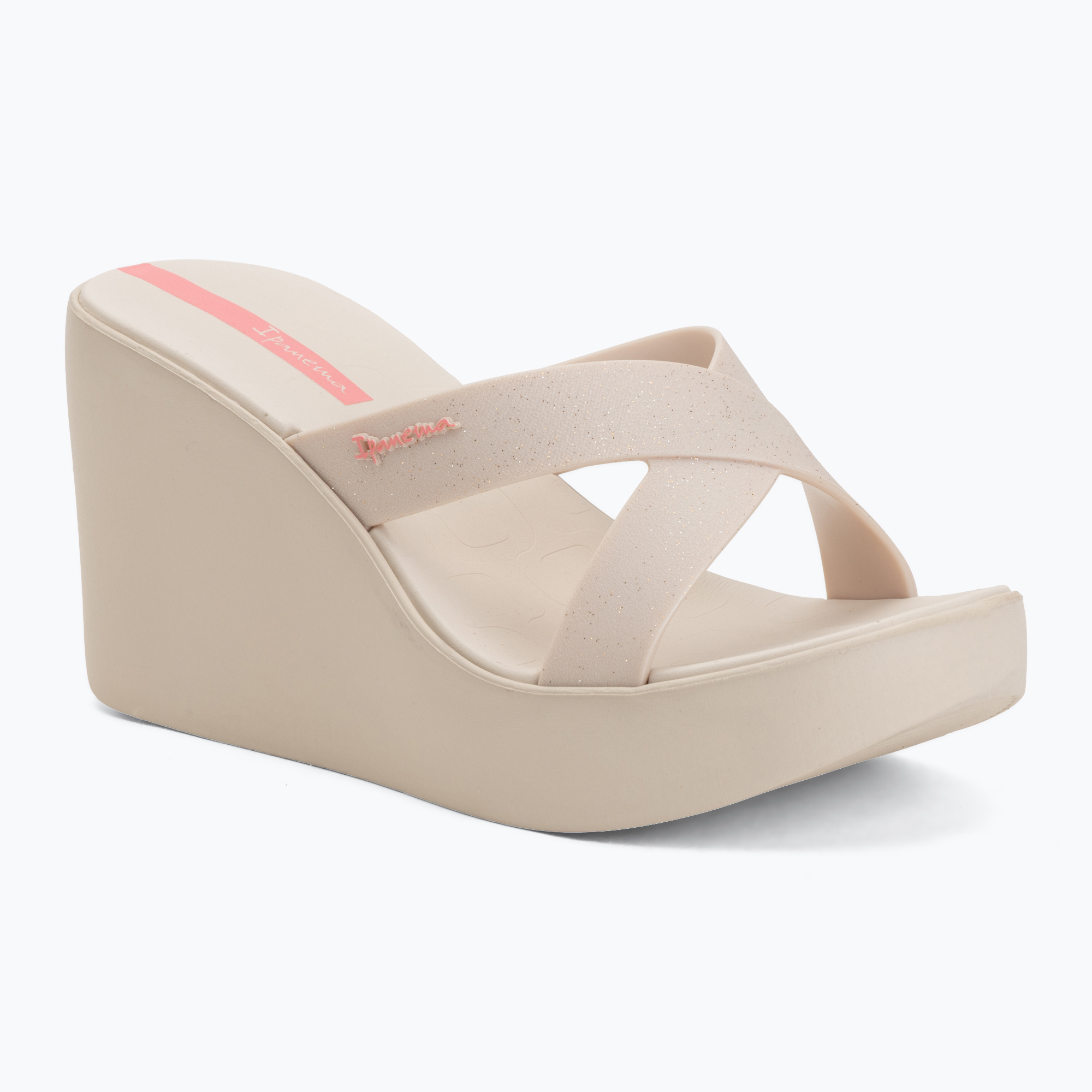 Klapki damskie Ipanema High Fashion II Slide beige/glitter/pink