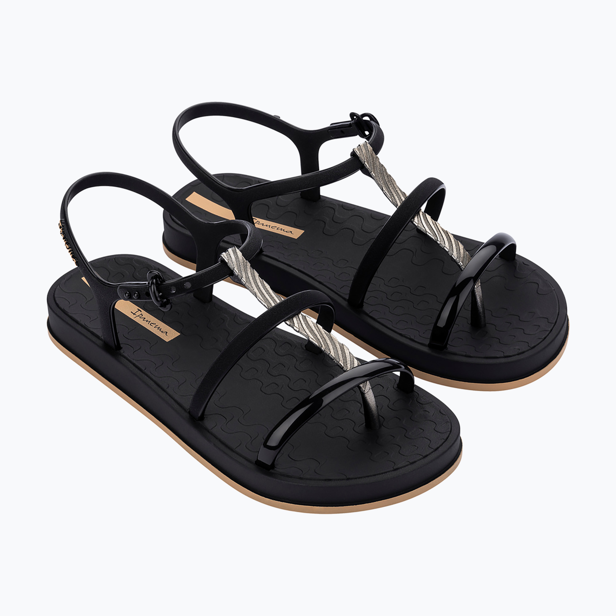 Sandały damskie Ipanema Drip Intense black/beige 