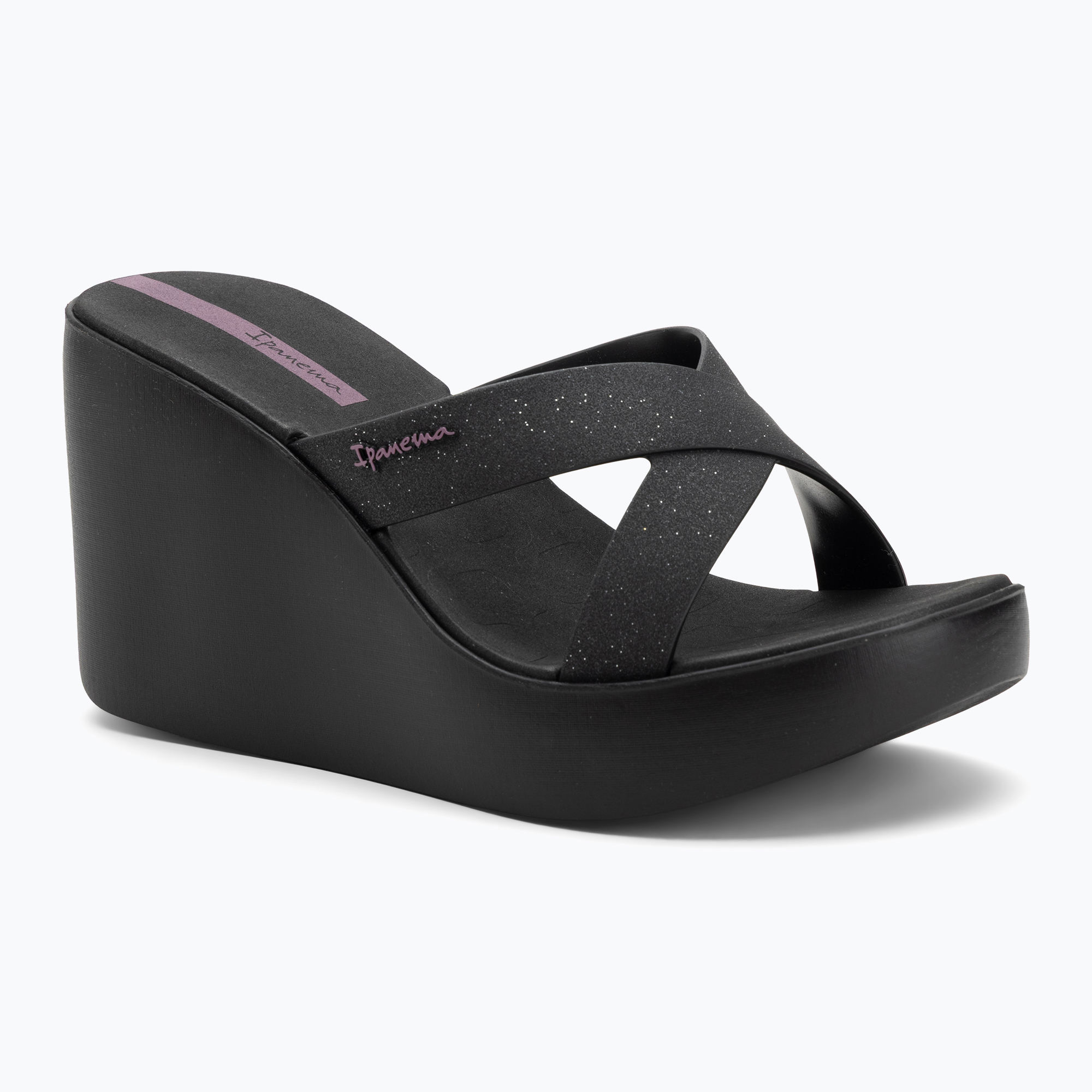 Klapki damskie Ipanema High Fashion II Slide black/glitter black/lilac 