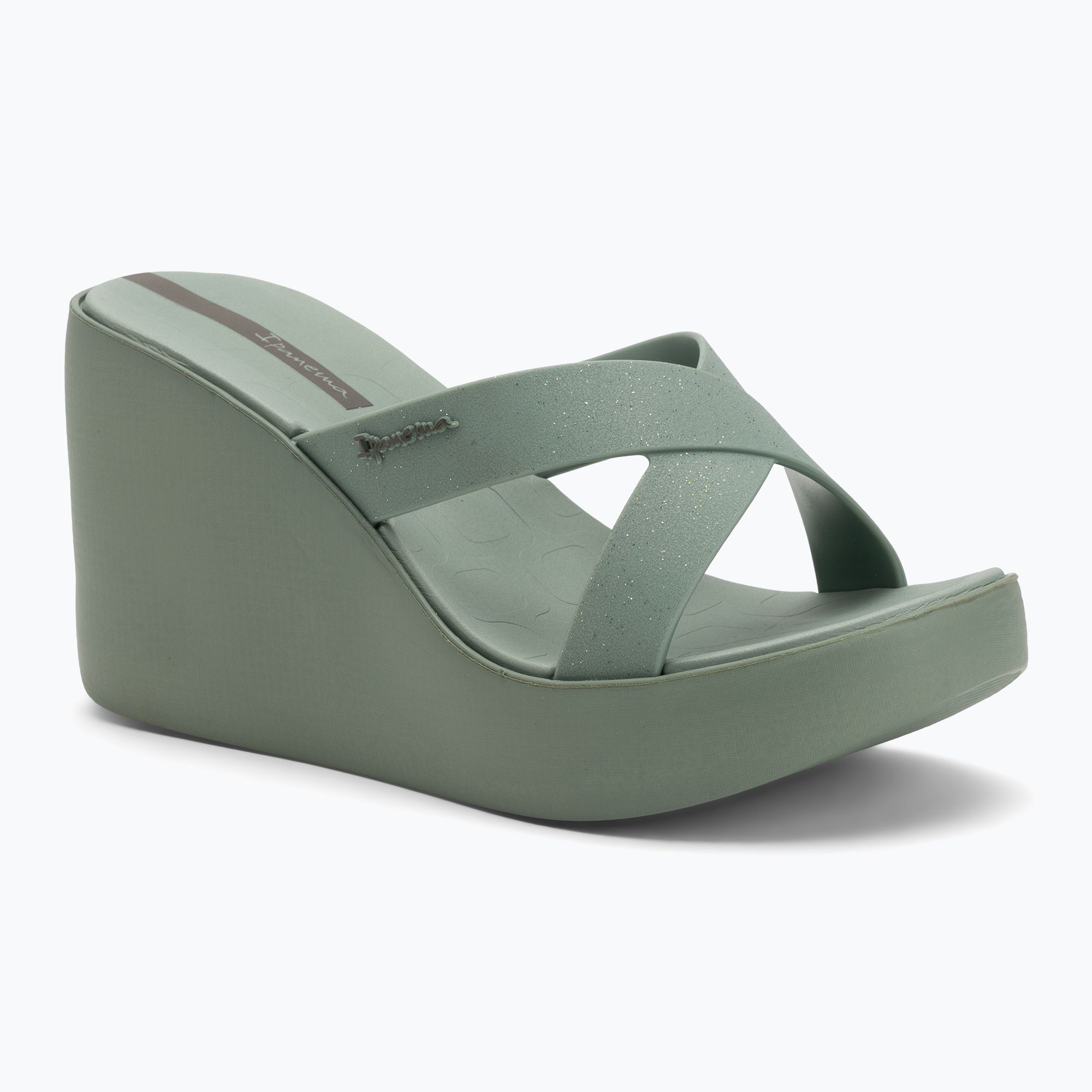 Klapki damskie Ipanema High Fashion II Slide green/glitter green/grey 
