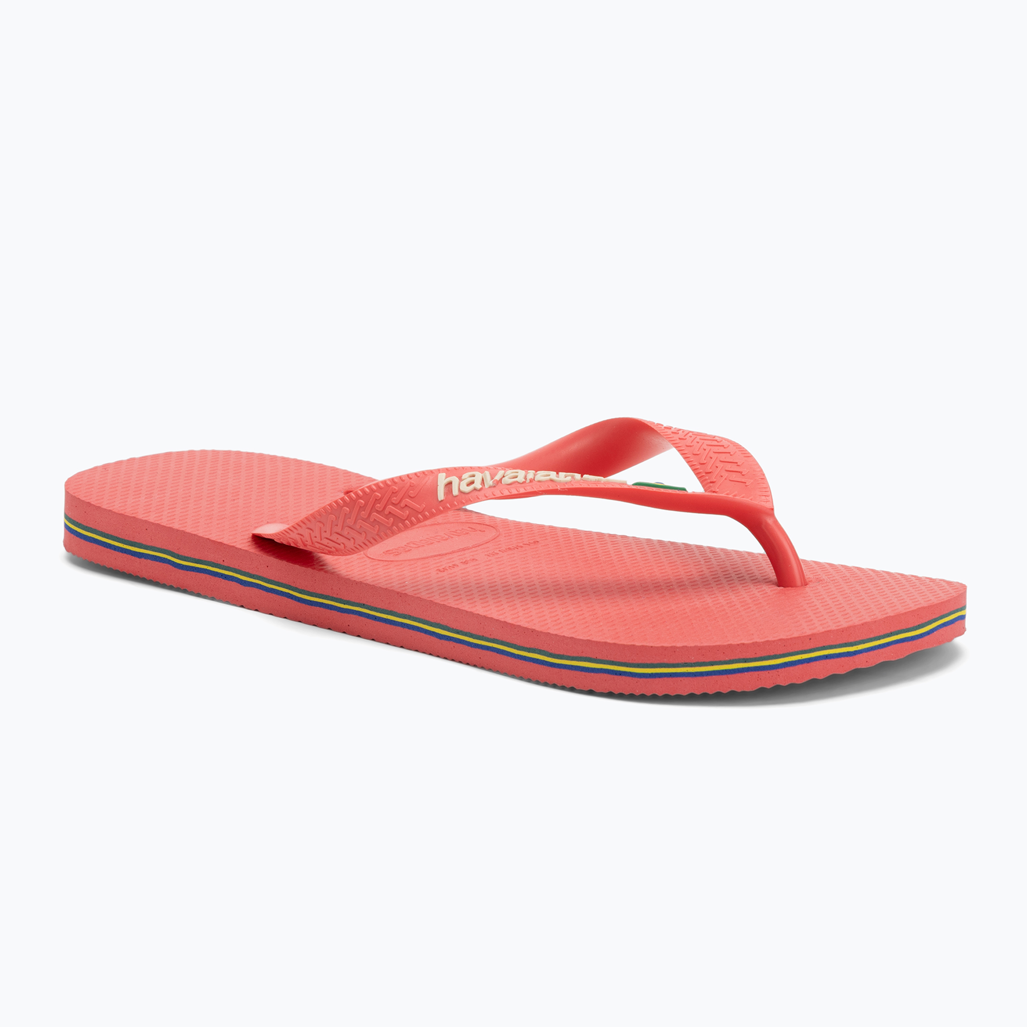 Havaianas Brasil Logo tropical coral flip flops (37-38 EU)