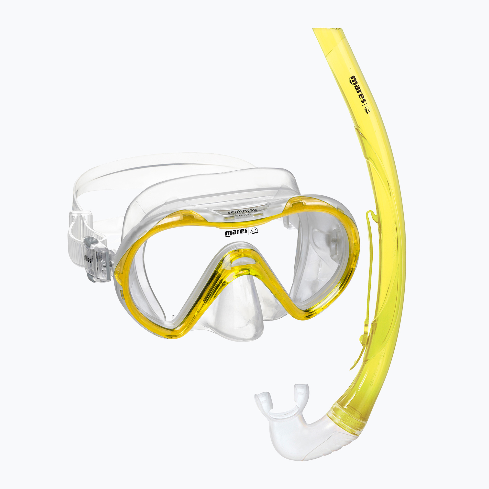 Mares Combo Seahorse yellow/clear children's snorkel set