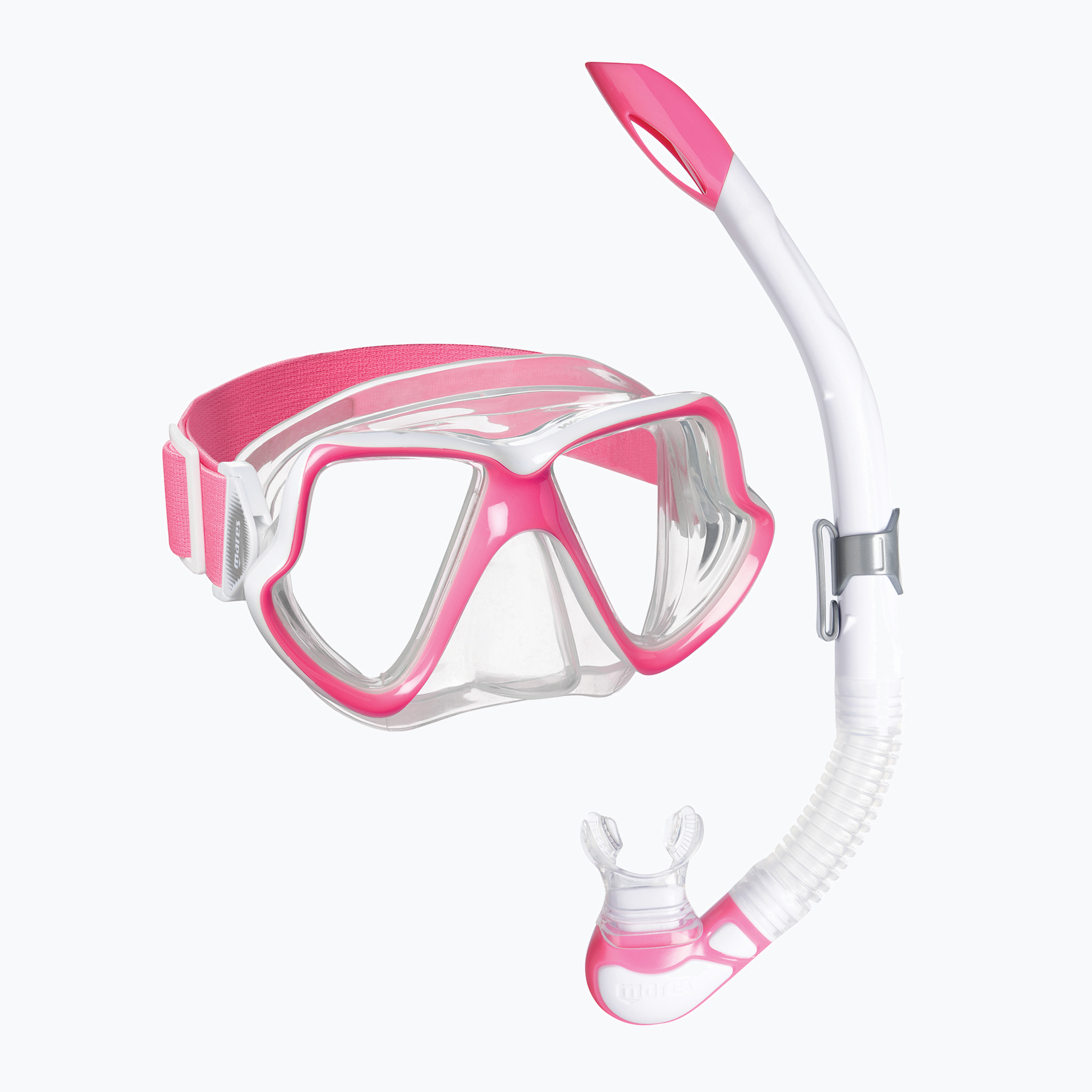 Súprava na šnorchlovanie Mares Combo Wahoo Neon pink/white/clear