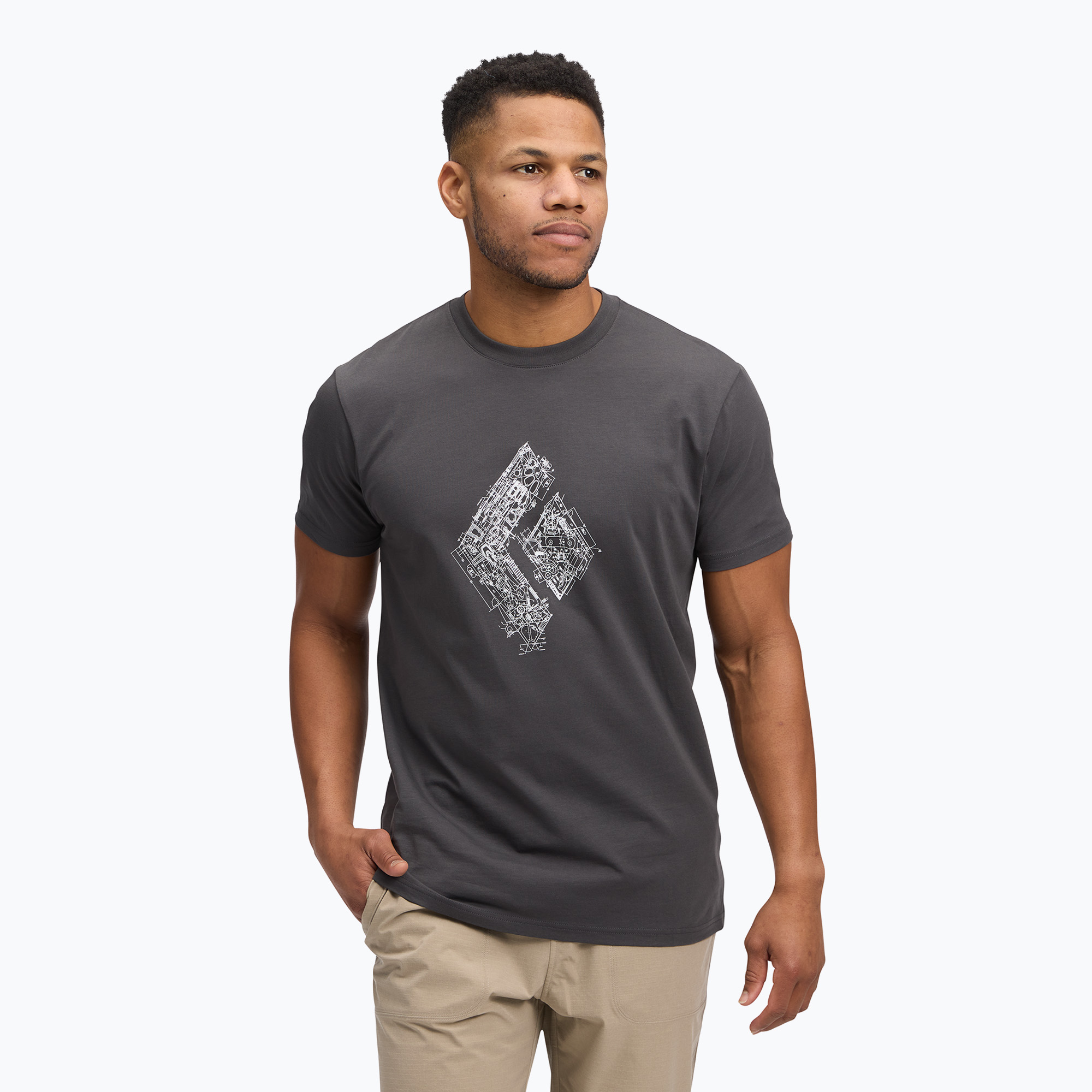 Koszulka męska Black Diamond Engineered Diamond SS Tee anthracite 