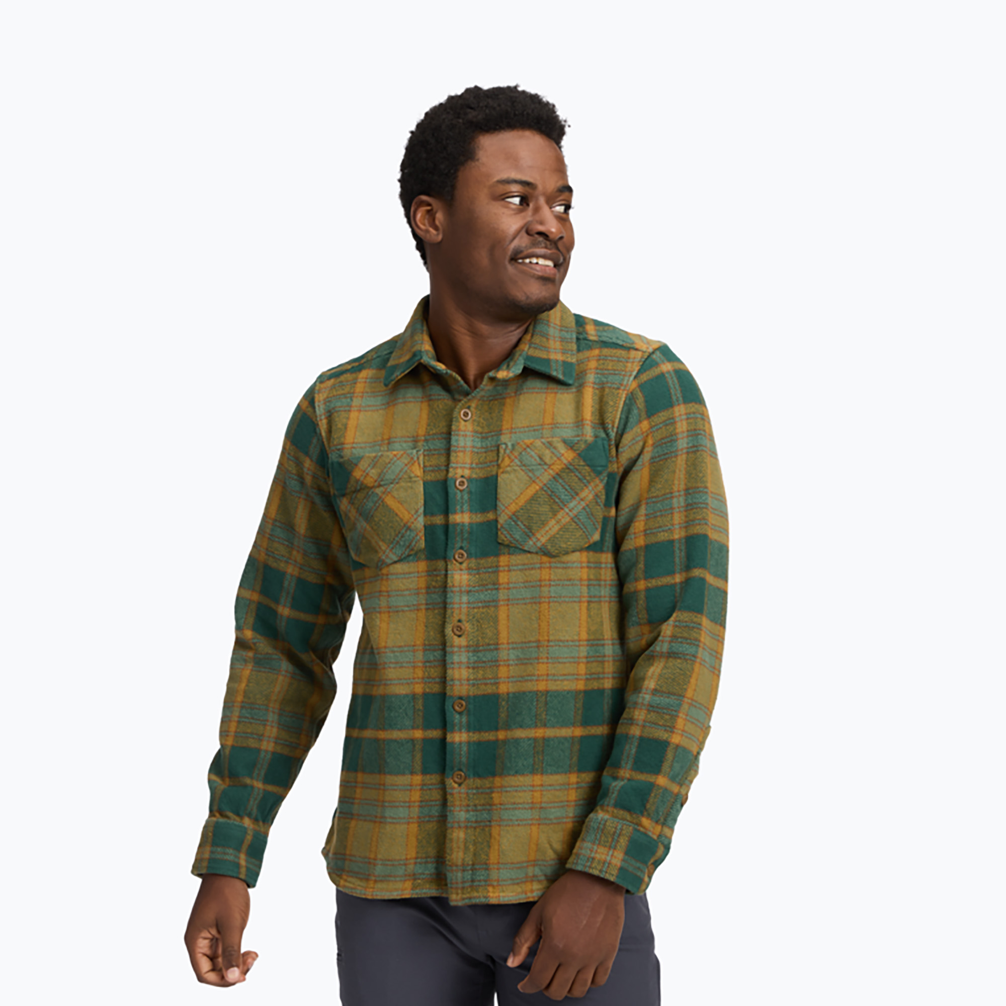 Koszula męska Black Diamond Project Heavy Flannel deep woods/laurel green plaid 