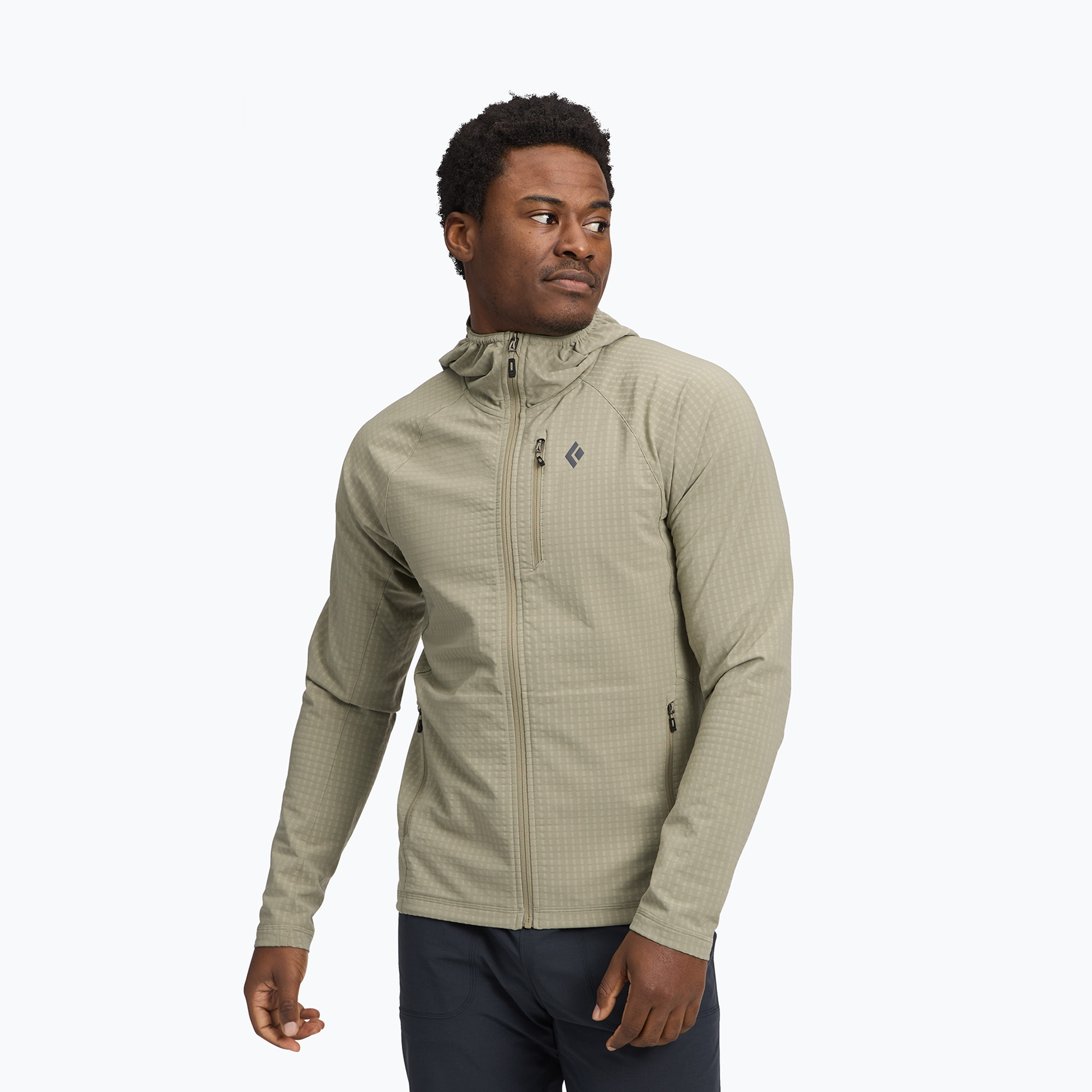 Pánska trekingová mikina Black Diamond Coefficient Storm Hoody pine smoke