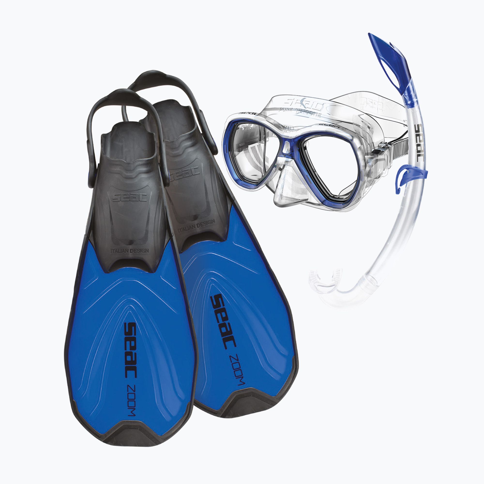 Zestaw do snorkelingu SEAC Tris Zoom blue 