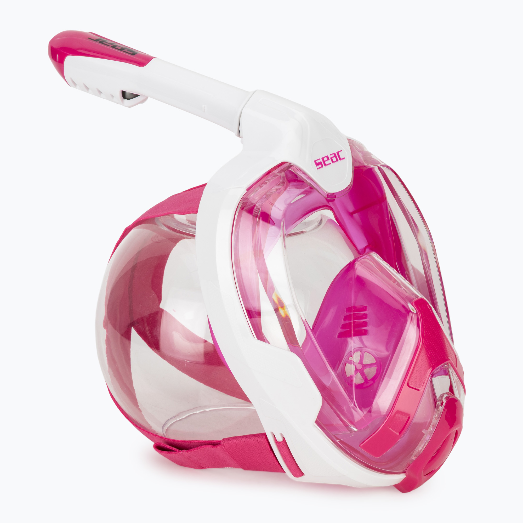 Mаска за цяло лице за шнорхелинг SEAC Magica white/pink