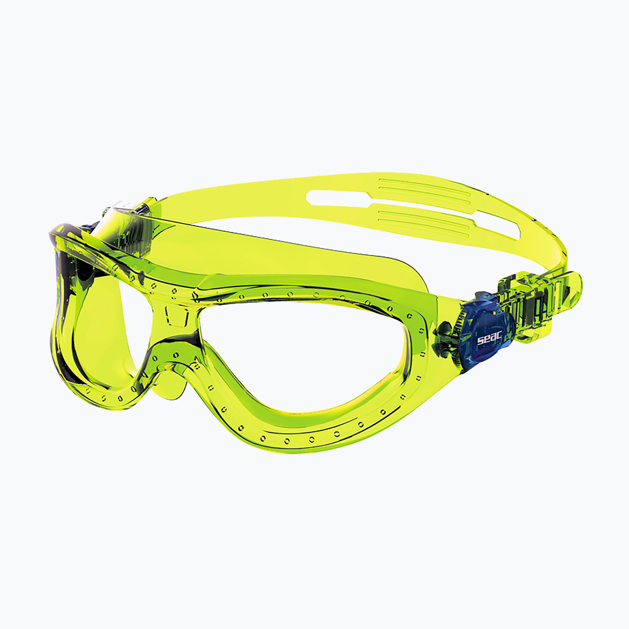 Детска маска за плуване SEAC Matt matt lime/clear