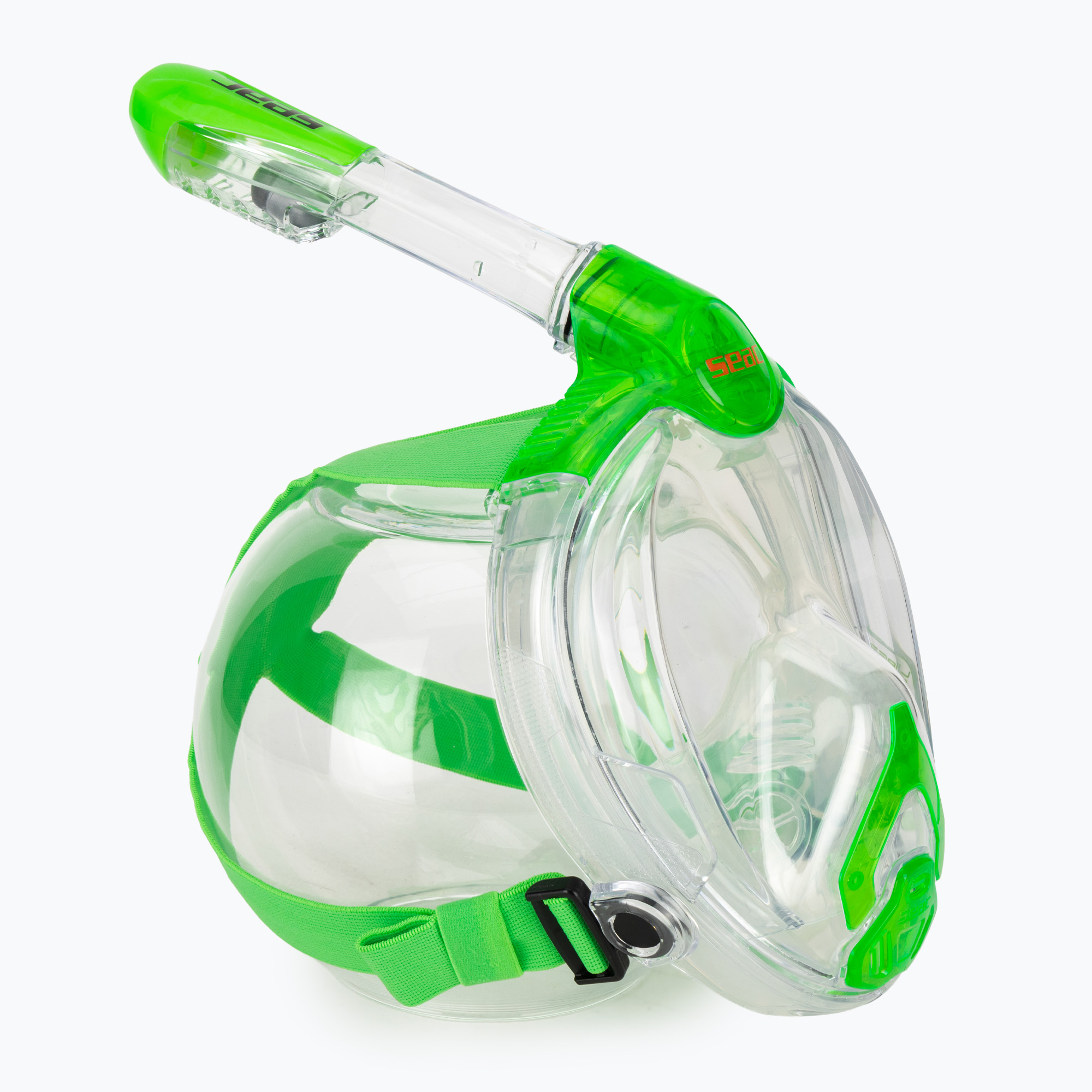 Детска цяла маска за шнорхелинг SEAC Libera lime transparent/lime