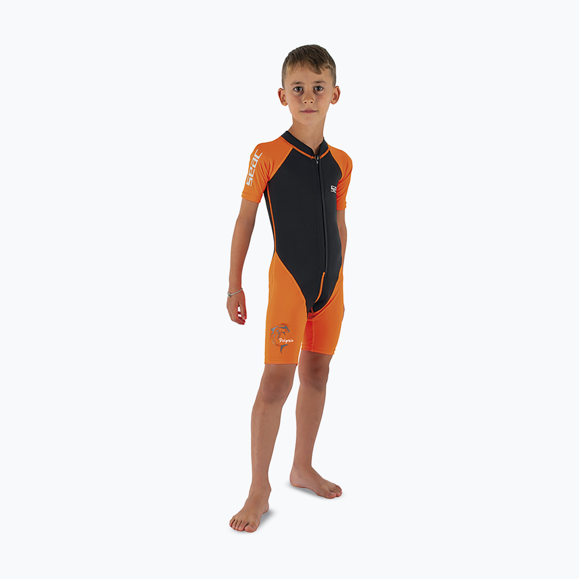 Detský plavecký neoprén SEAC Dolphin Shorty 1,5 mm black/orange