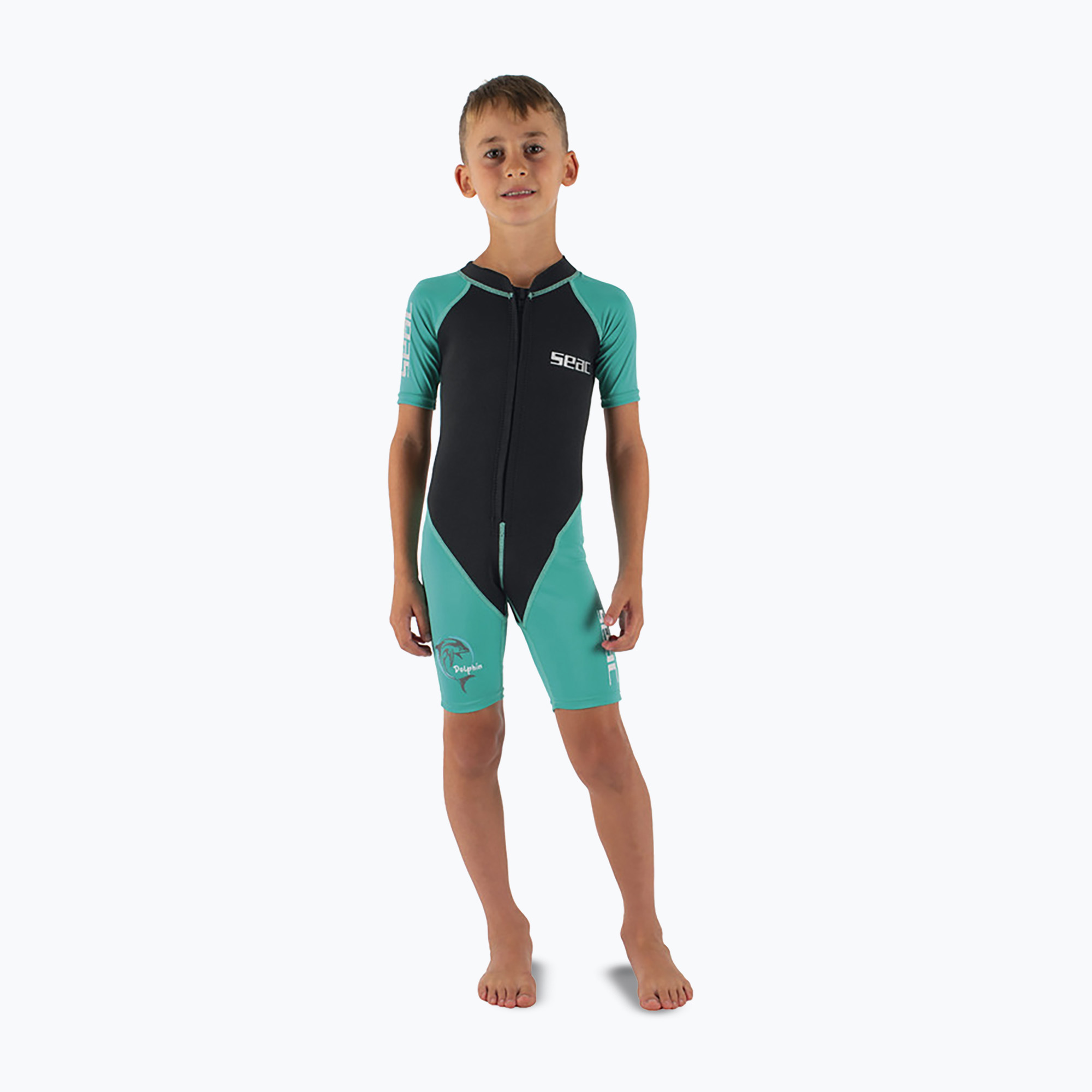 Detský plavecký neoprén SEAC Dolphin Shorty 1,5 mm black/tiffany