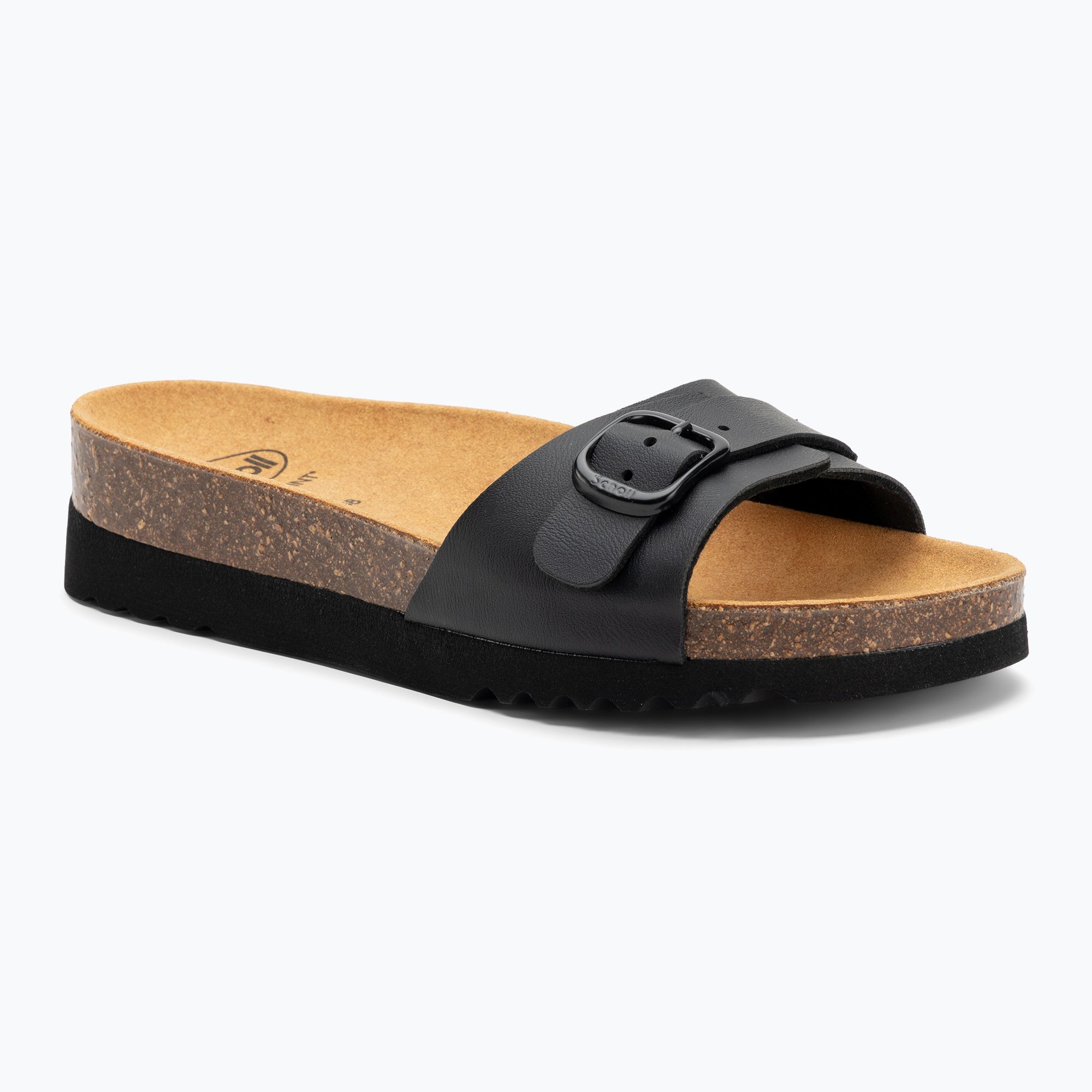 Klapki damskie Scholl Ginni Wide Med black 