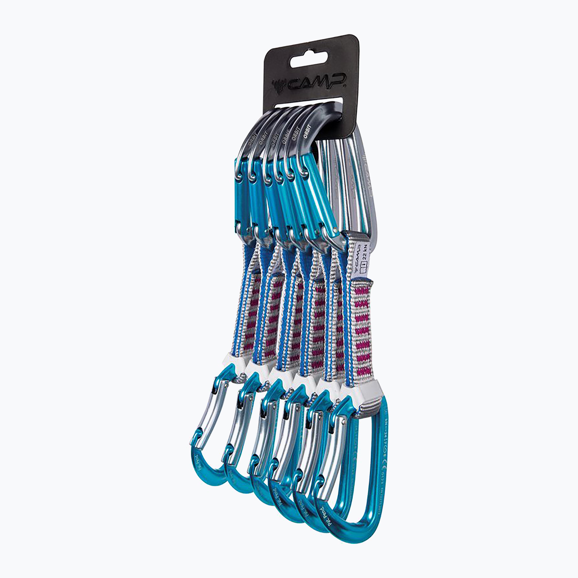 Примки за катерене CAMP Orbit Express KS 6 pack 12 cm grey/blue/fuchsia