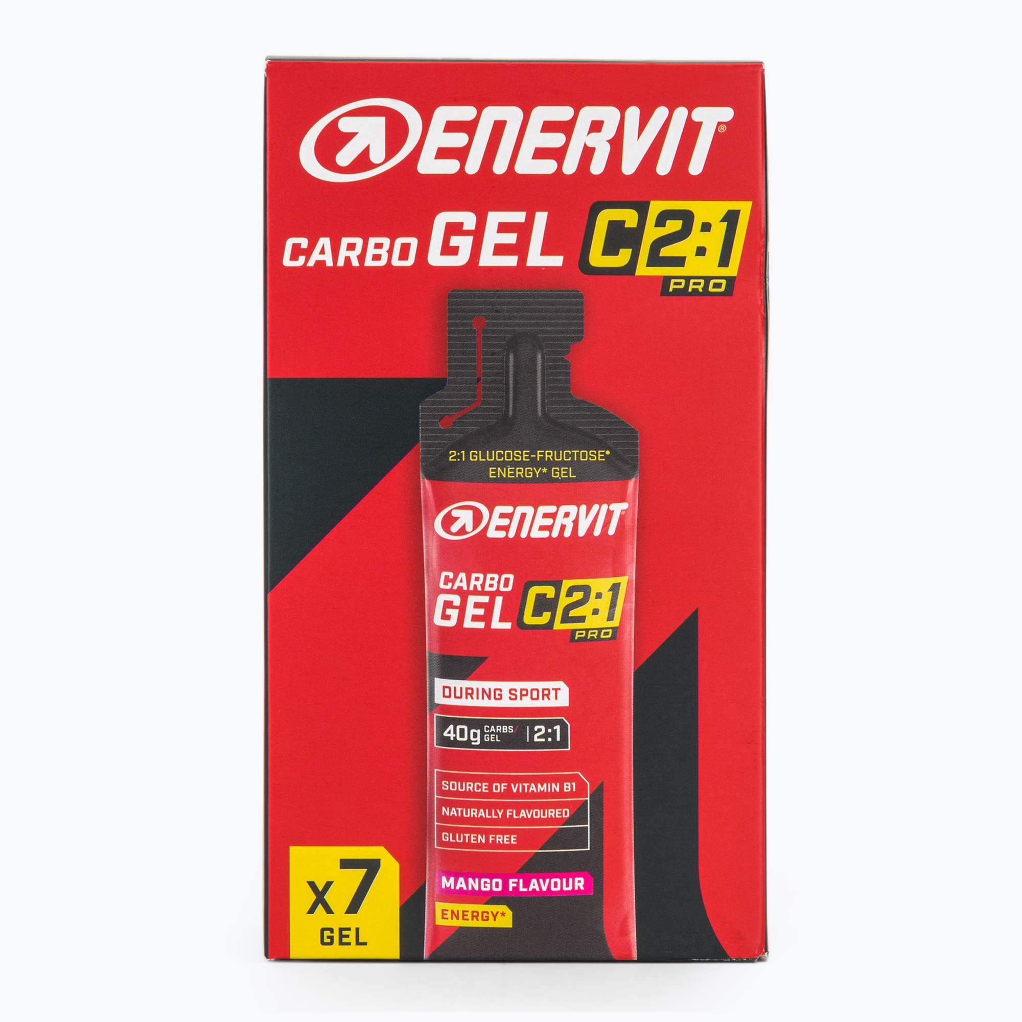 Set de geluri energetice Enervit Carbo Gel C2:1Pro 7 pcs x 60 ml mango