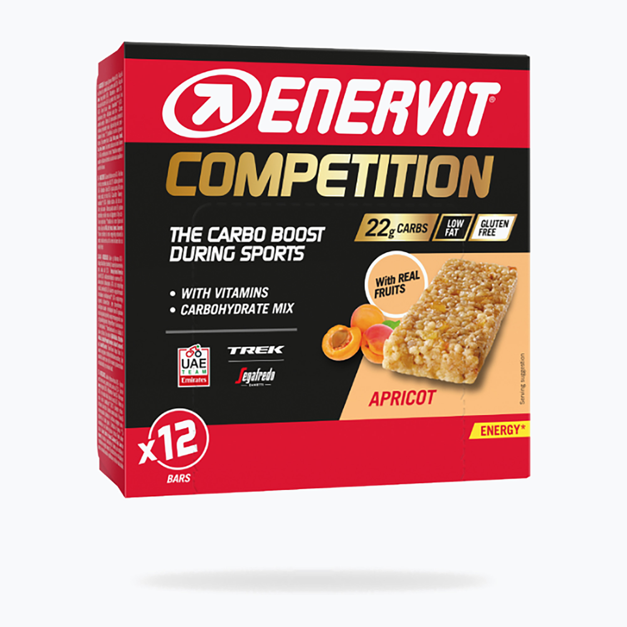 Zestaw batonów energetycznych Enervit Competition 12 szt. x 30 g apricot 