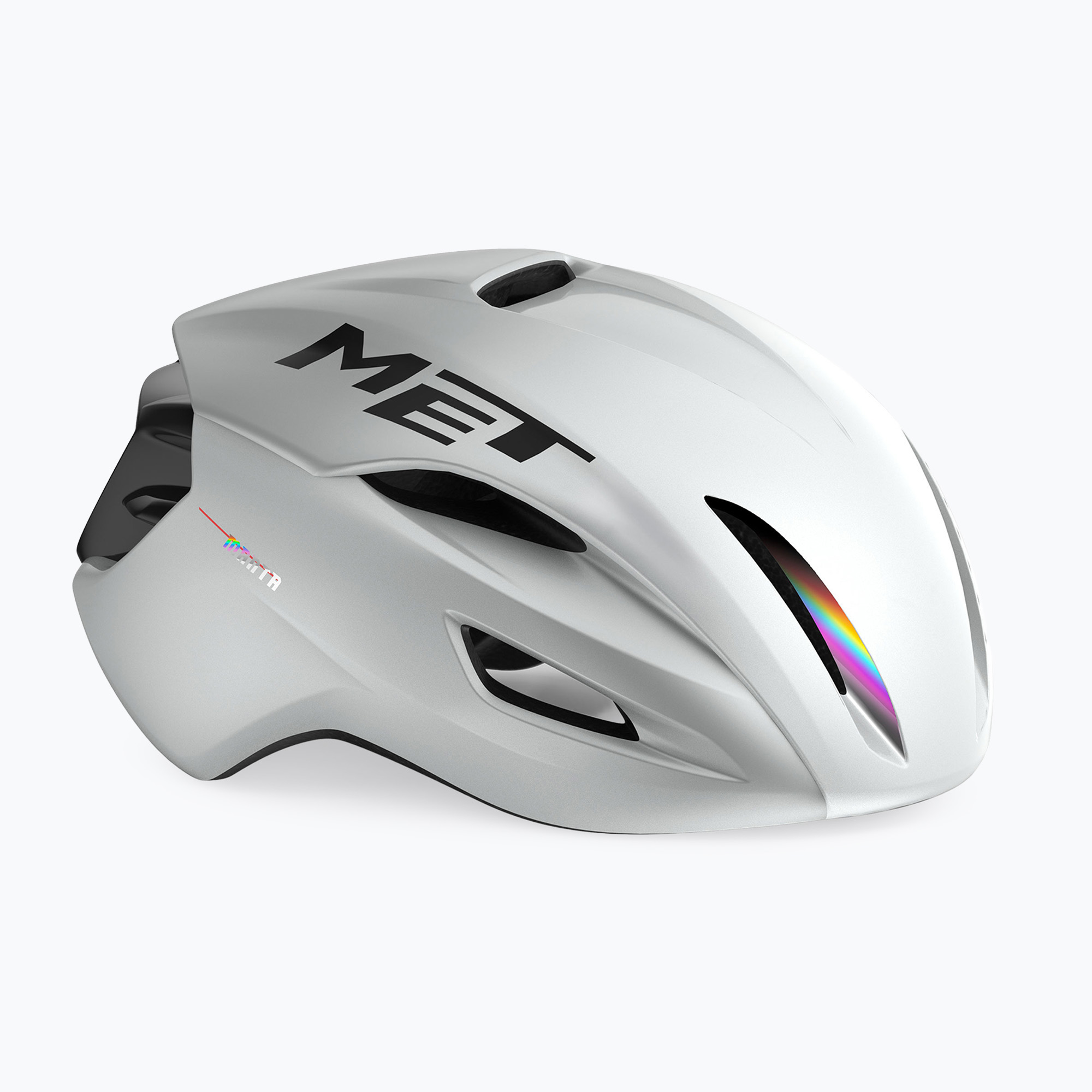 Велосипедна каска MET Manta MIPS white holographic glossy