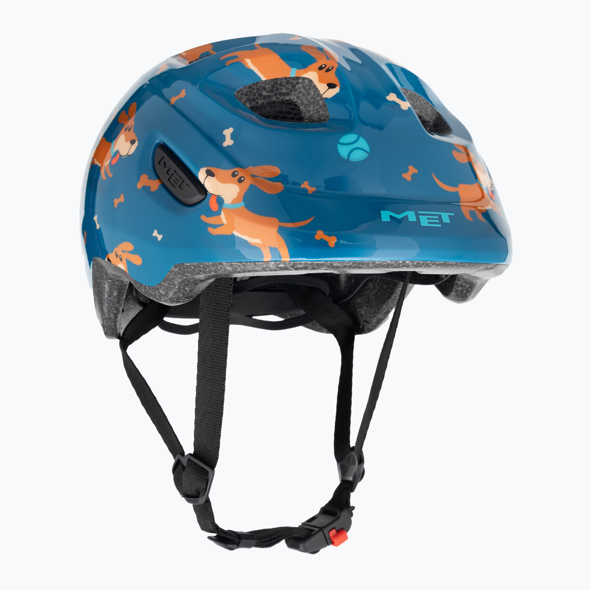 Cască de bicicletă pentru copii  MET Hooray blue teckel glossy (Hooray 3HM144CE00SBT1)