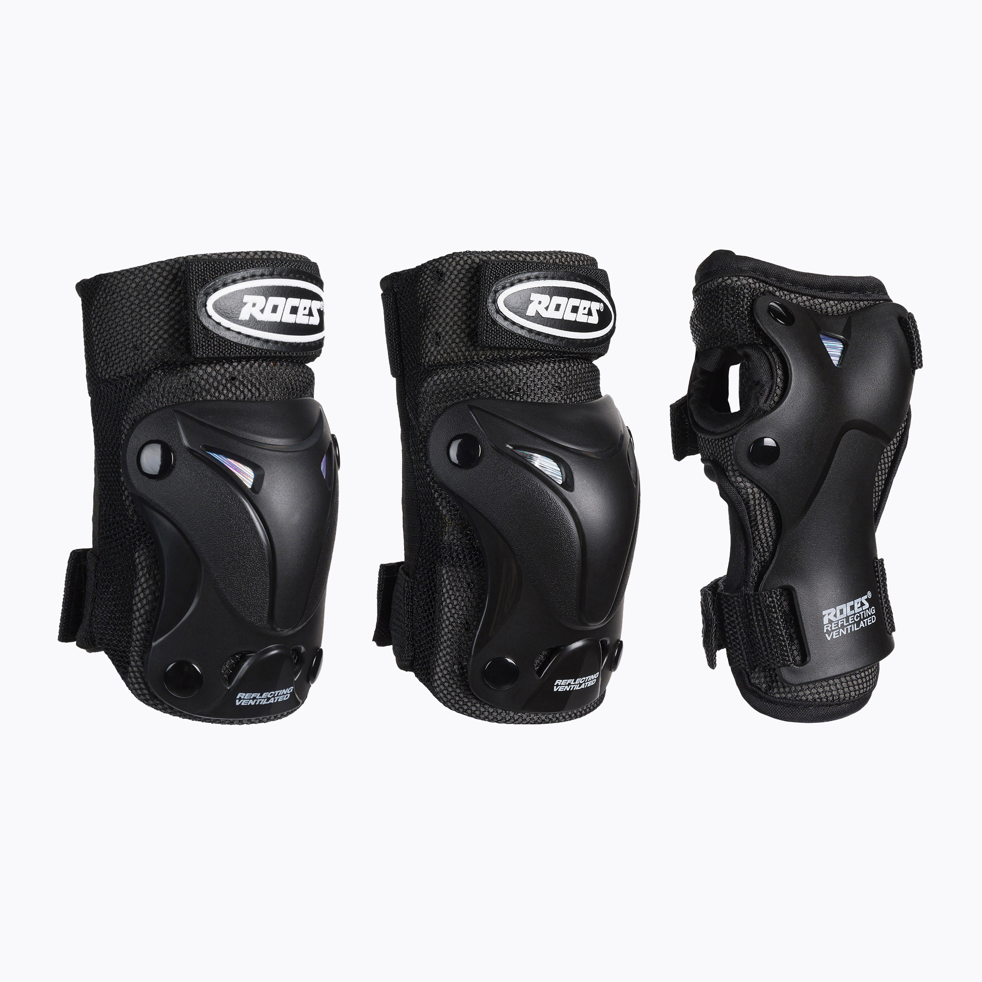 Roces Ventilated 1 black 31352 detská súprava podložiek 3 pack (Ventilated 001 301352)