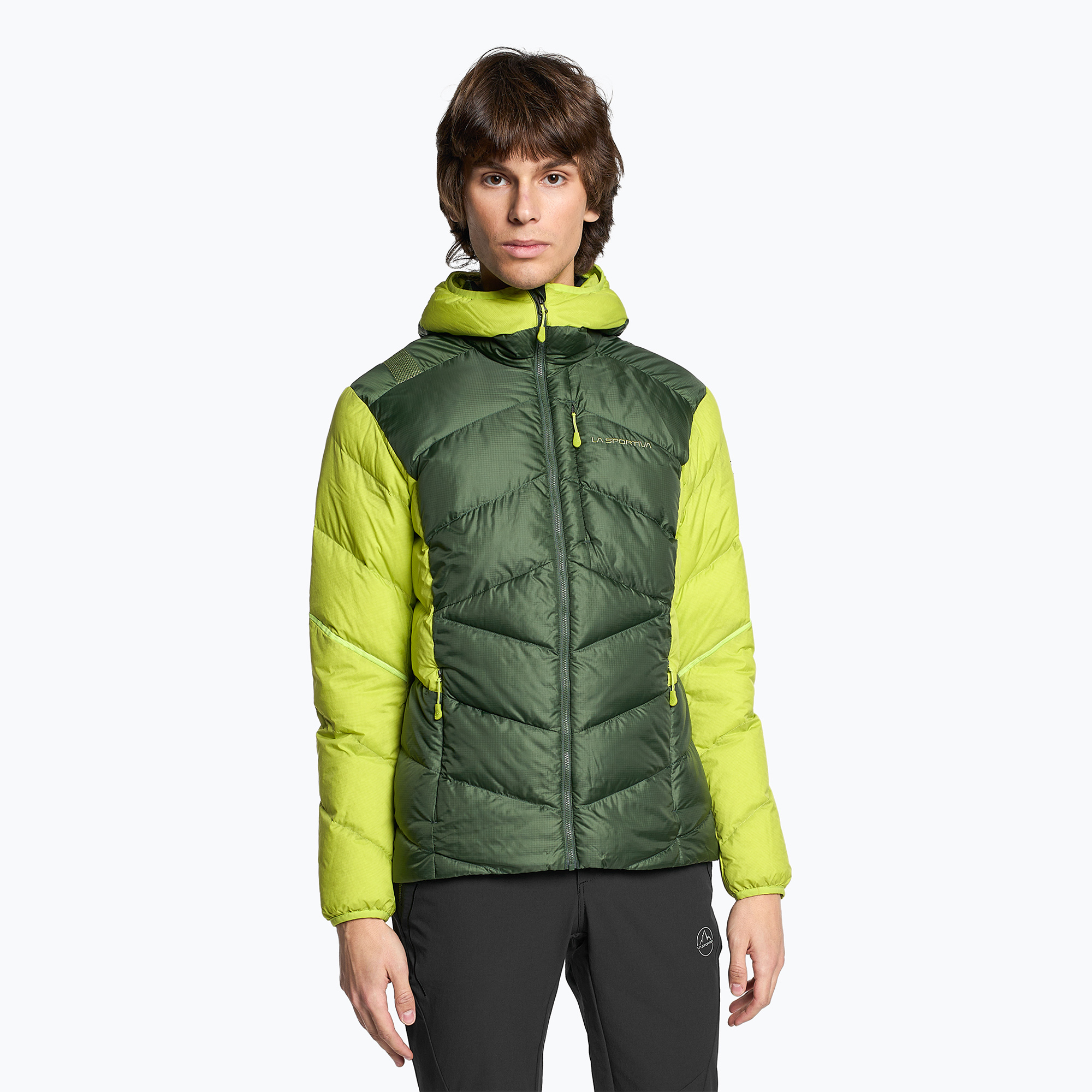 Kurtka puchowa męska La Sportiva Bivouac Down forest/lime punch 