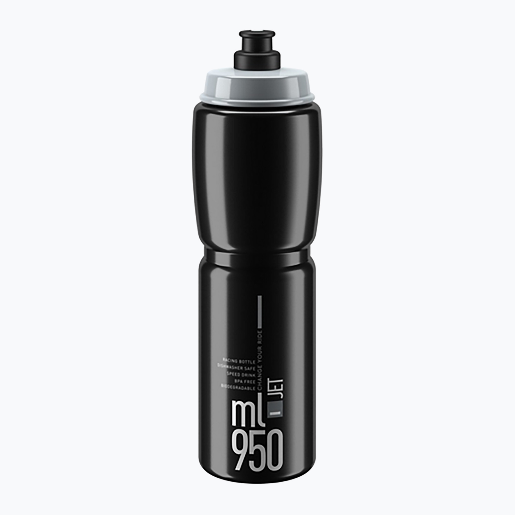 Bidon pentru bicicletă Elite Jet 950 ml black/grey logo