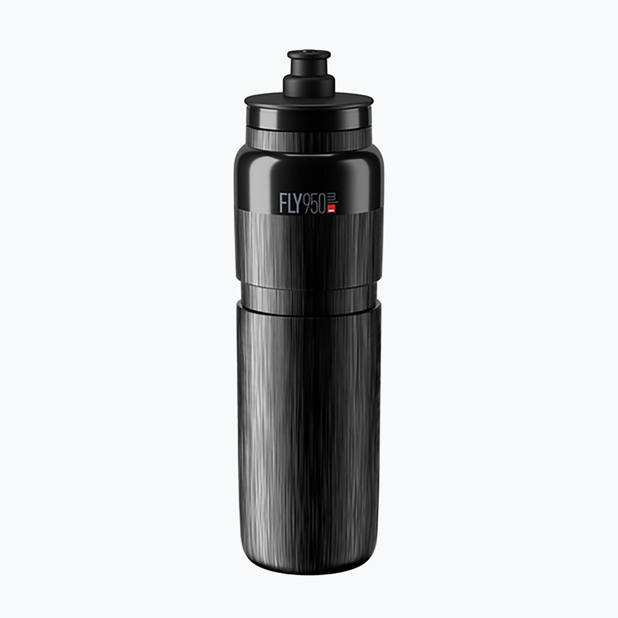Sticlă pentru bicicletă Elite FLY Tex 950 ml cu logo negru/gri