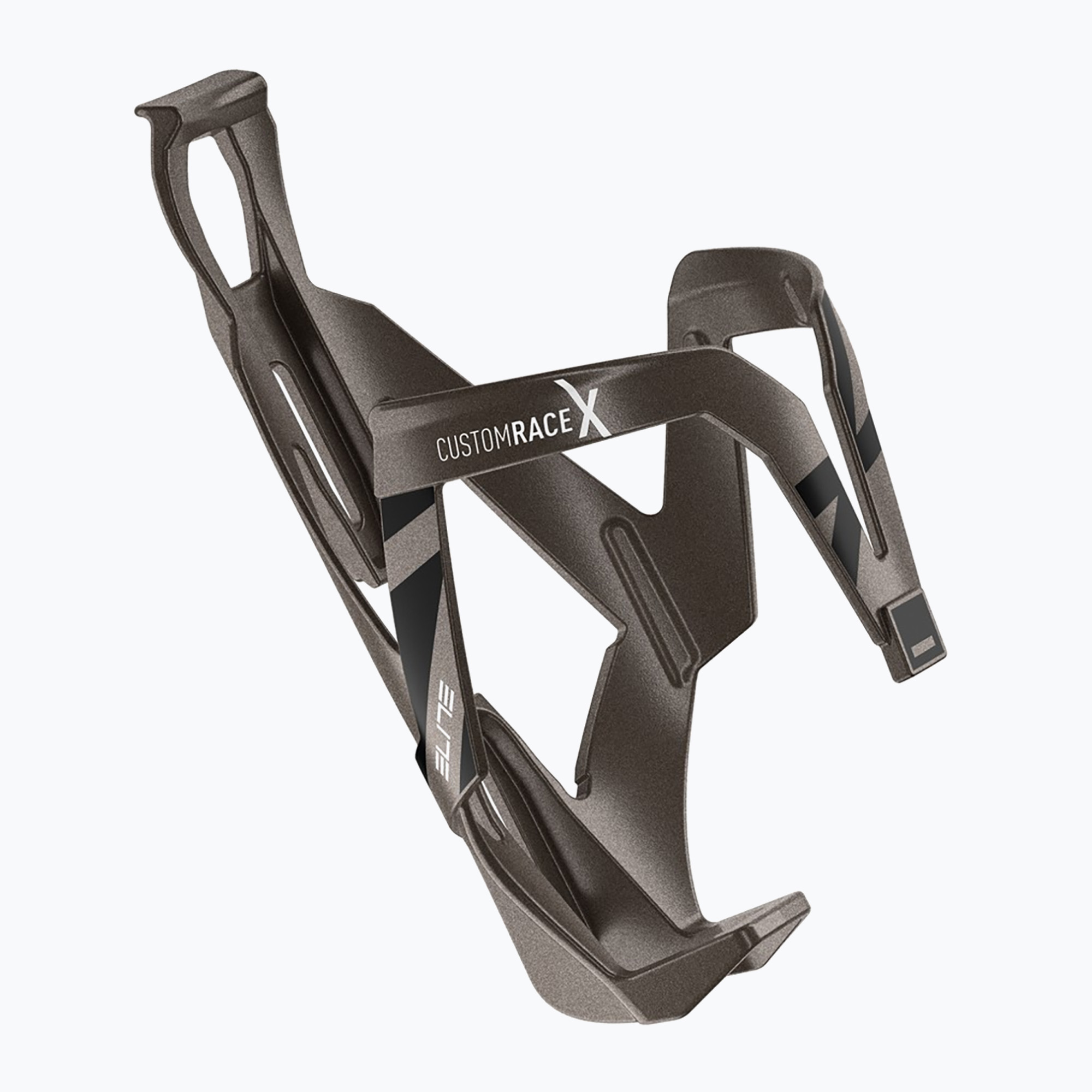Košík na fľašu na bicykel Elite Custom Race X titanium metal black (Custom Race X EL0240110)