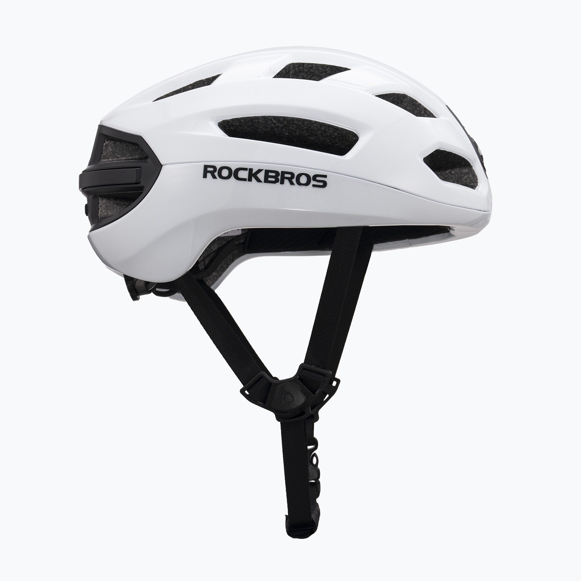 Велосипедна каска Rockbros 100036002 With Remote Control and Warning Light white