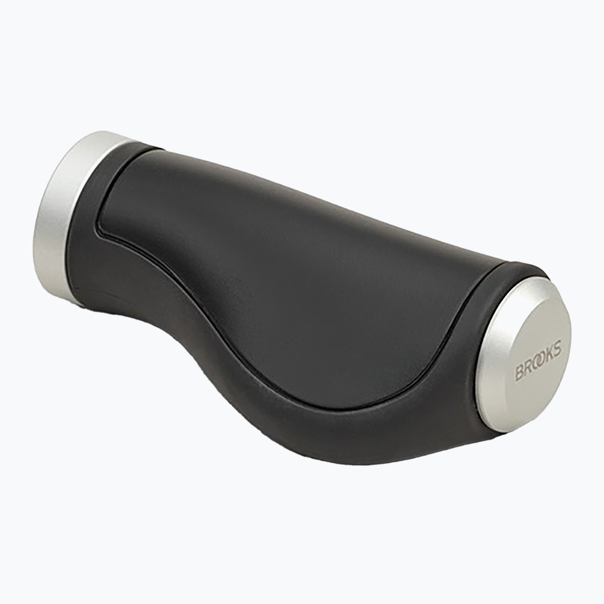 Brooks England Manopole ergonomiche per manubri in pelle nere (130/130 mm) (Ergonomic Leather BRS-BLG7LS0A07202)