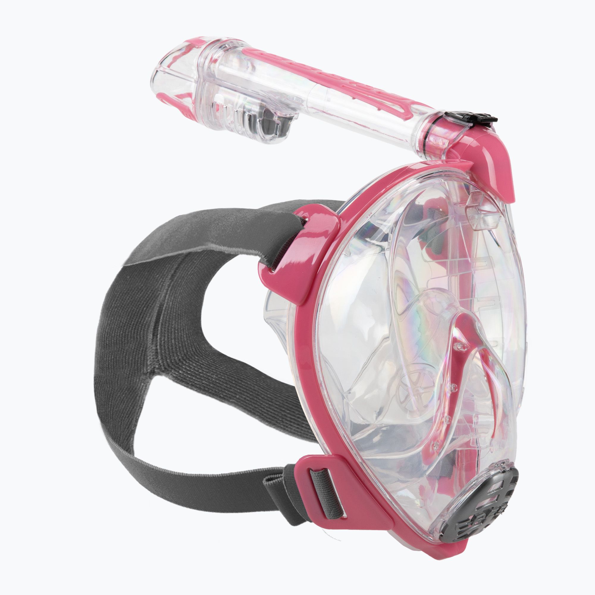 Maska pełnotwarzowa do snorkelingu Cressi Duke Dry Full Face clear/pink 