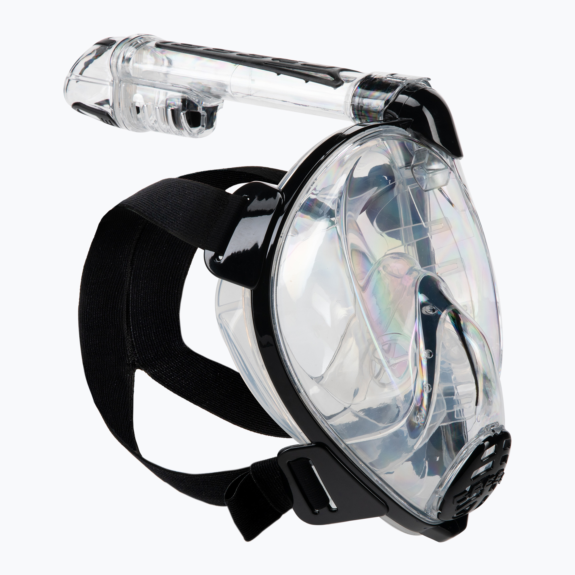 Maska pełnotwarzowa do snorkelingu Cressi Duke Dry Full Face clear/black 