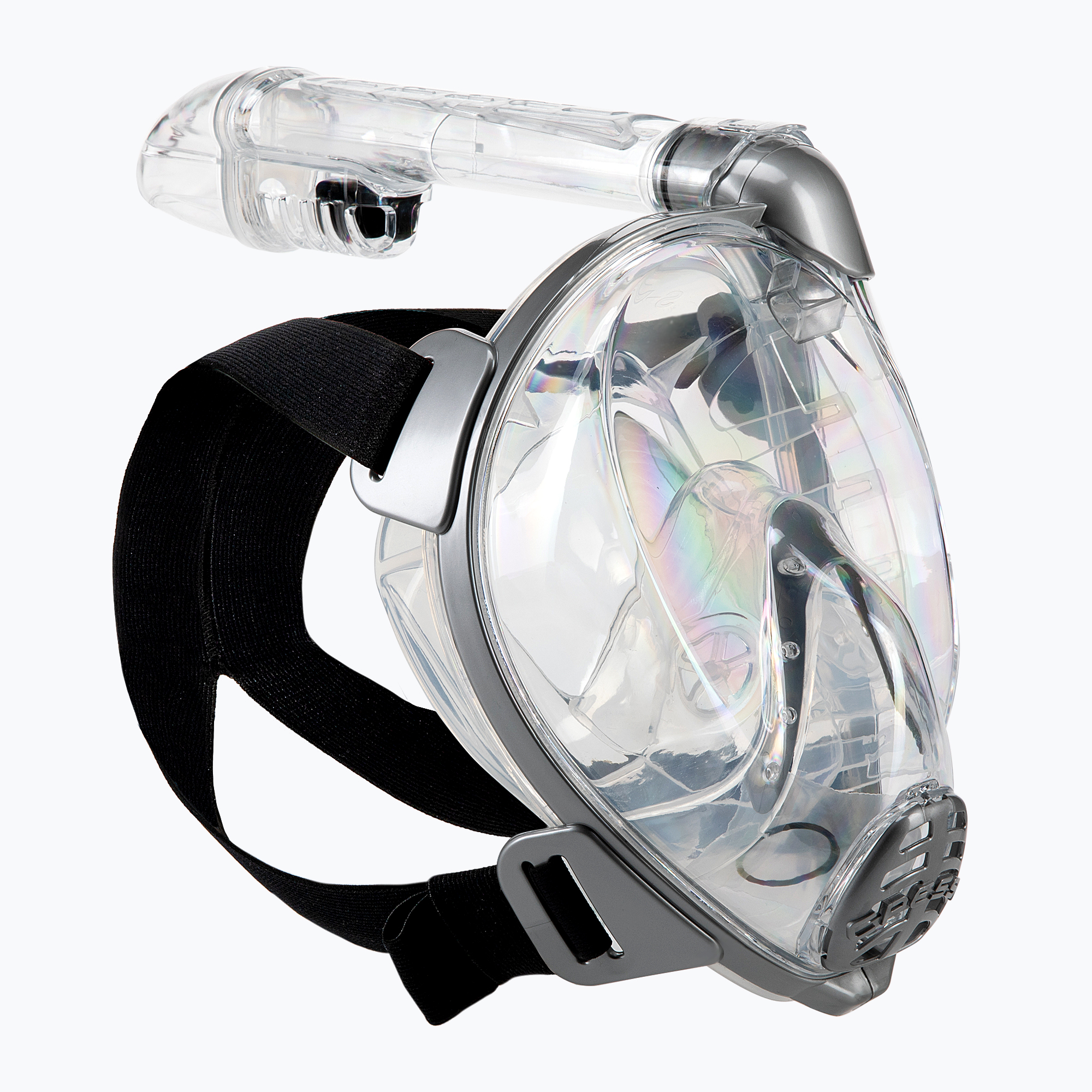 Maska pełnotwarzowa do snorkelingu Cressi Baron Full Face clear/silver 