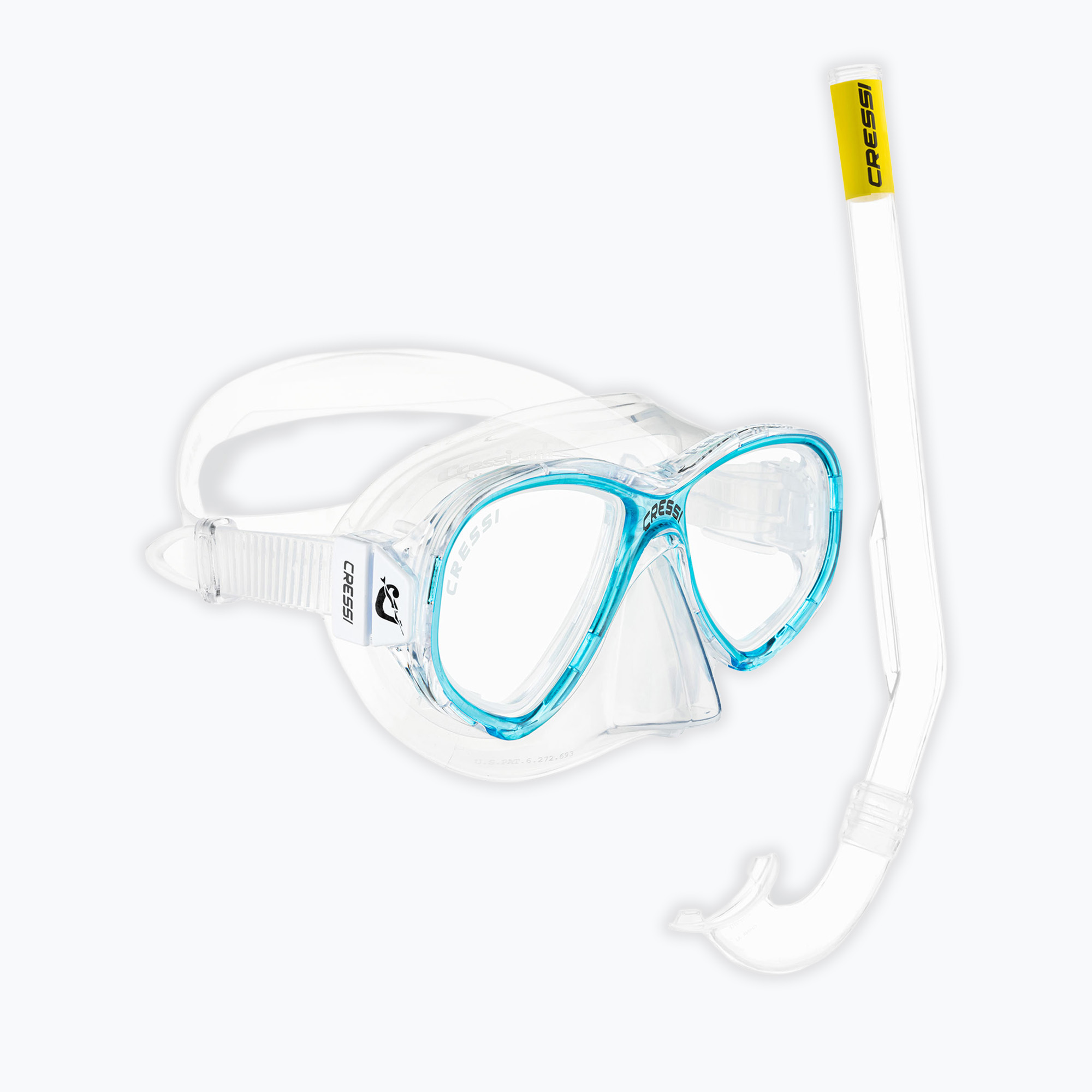 Детски комплект за шнорхелинг Cressi Perla Jr   Minigringo clear/aquamarine