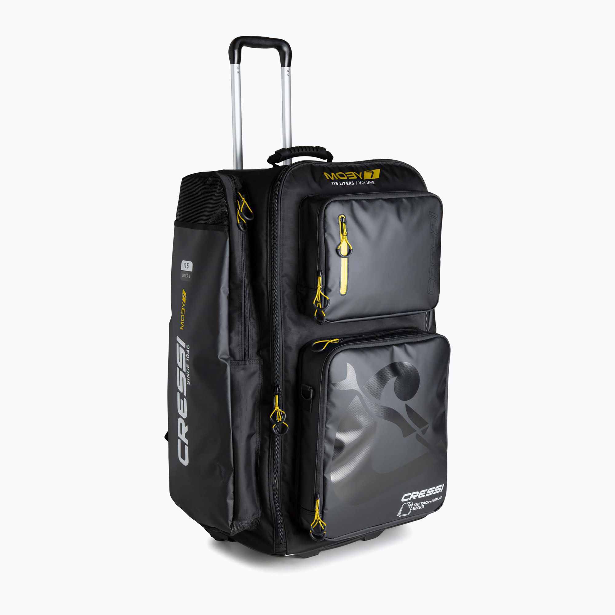 Cestovná taška Cressi Moby 7 115 l black/yellow