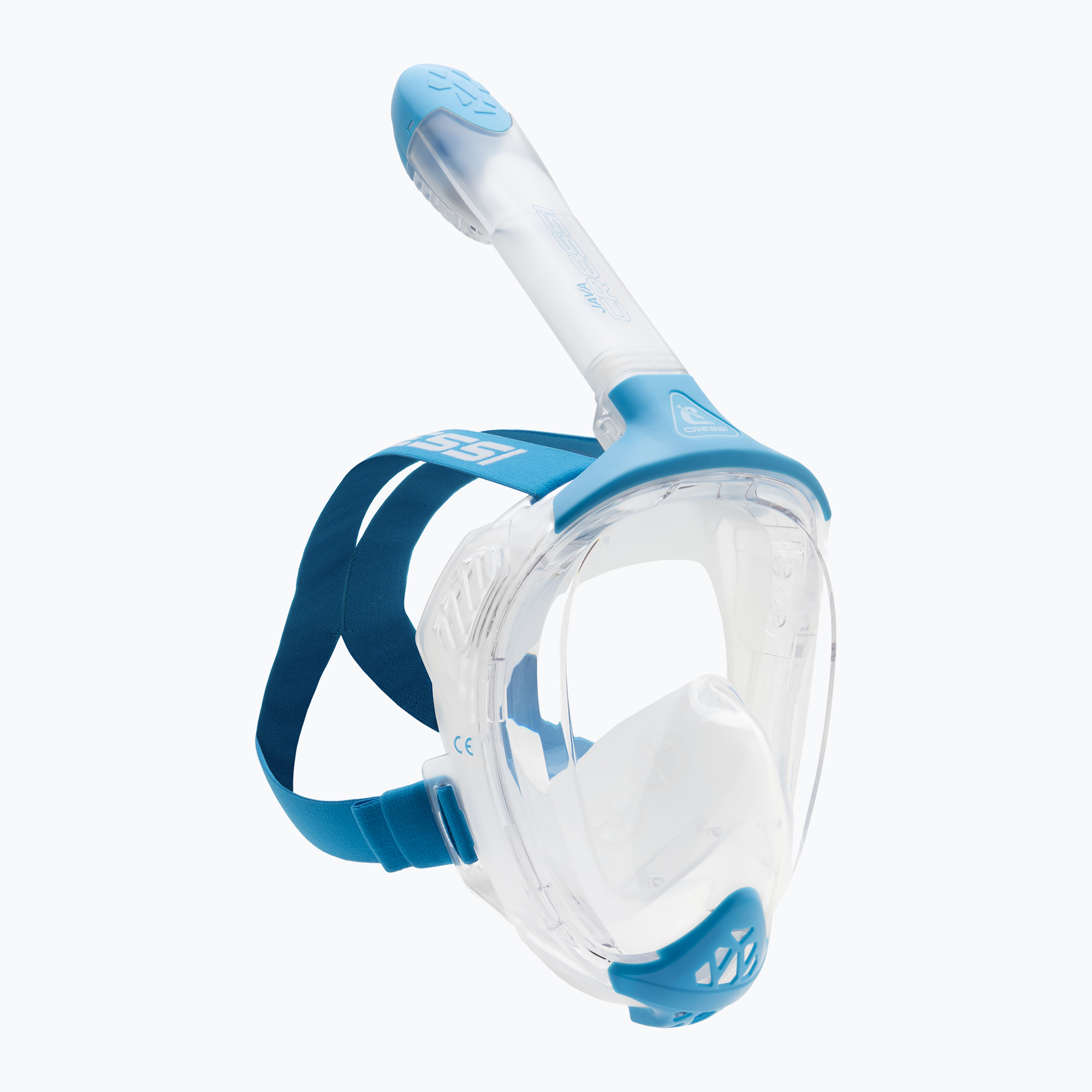 Celotvárová maska na šnorchlovanie Cressi Java Full Face clear/blue