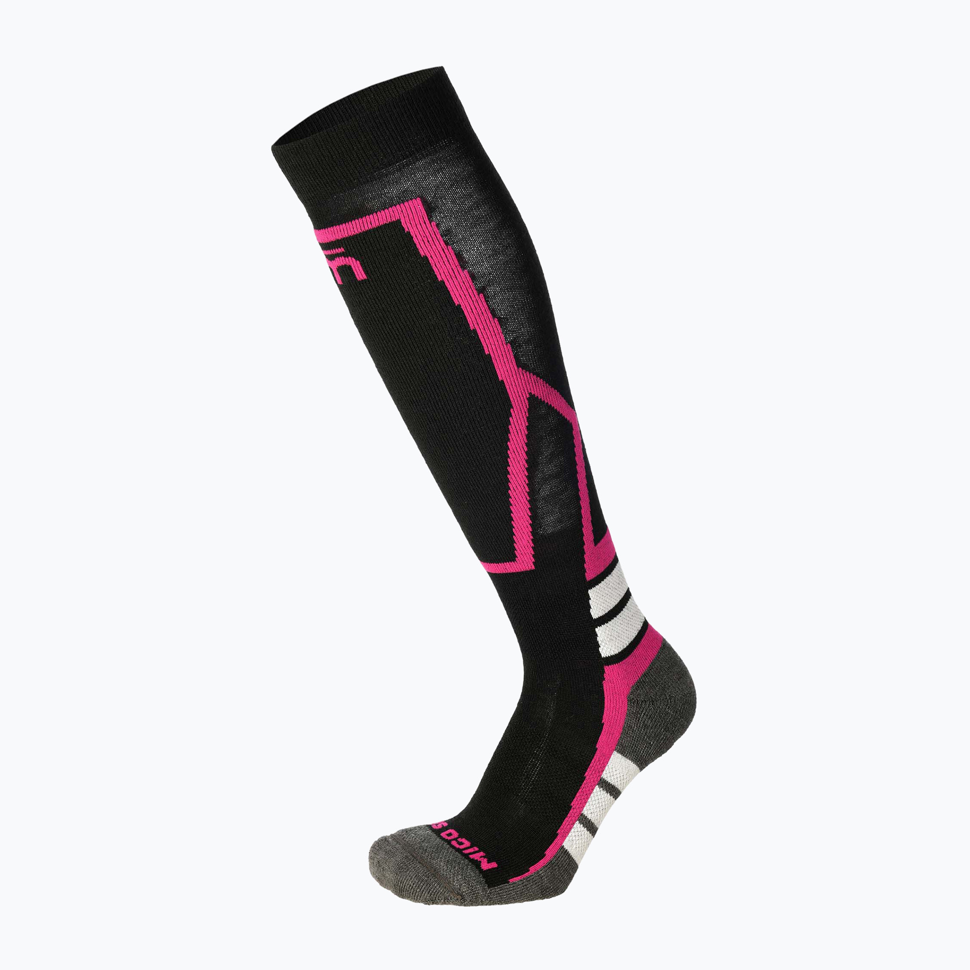 Детски скиорски чорапи Mico Medium Weight Warm Control Ski nero/fucsia