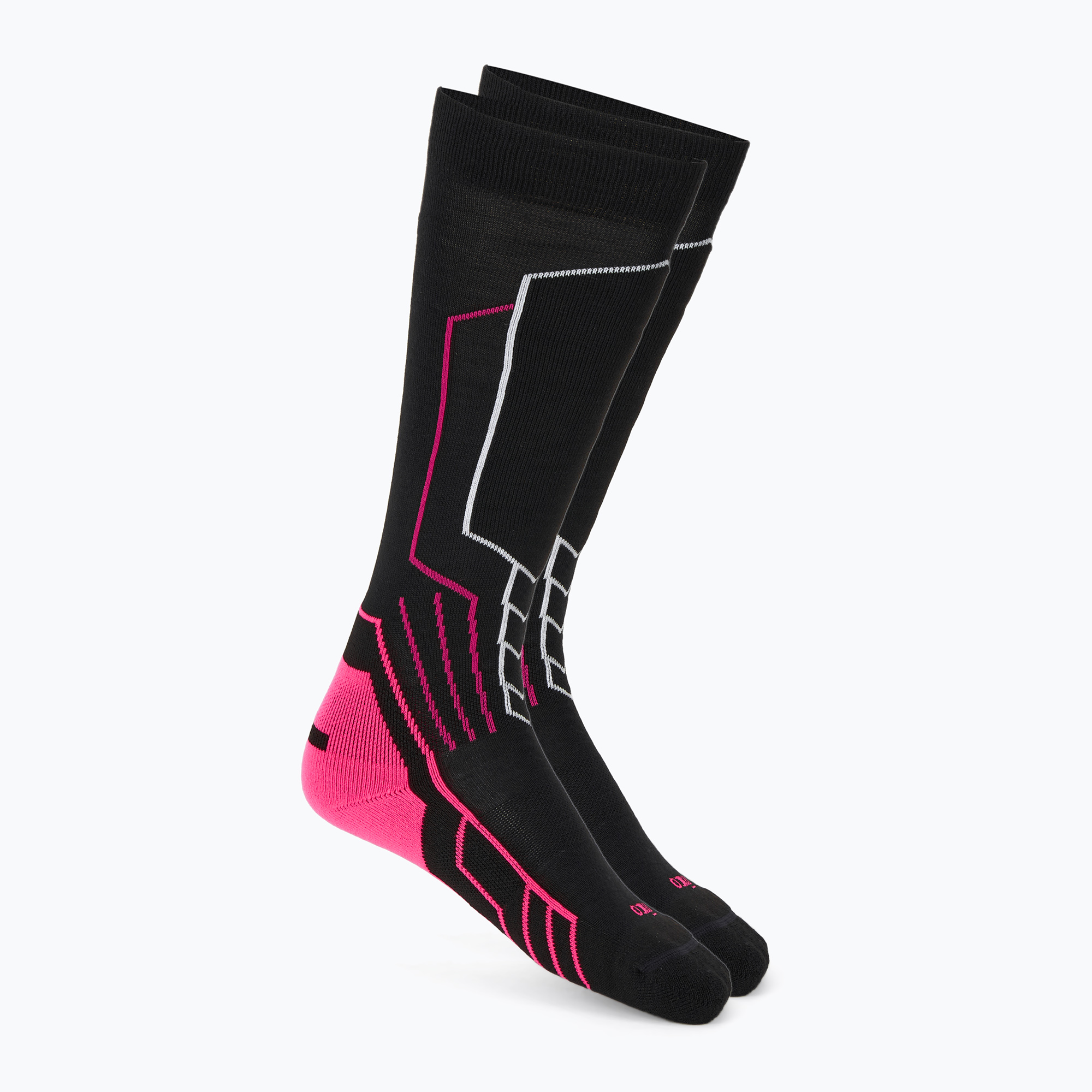 Дамски скиорски чорапи Mico Medium Weight Warm Control Ski nero/fucsia fluorescente