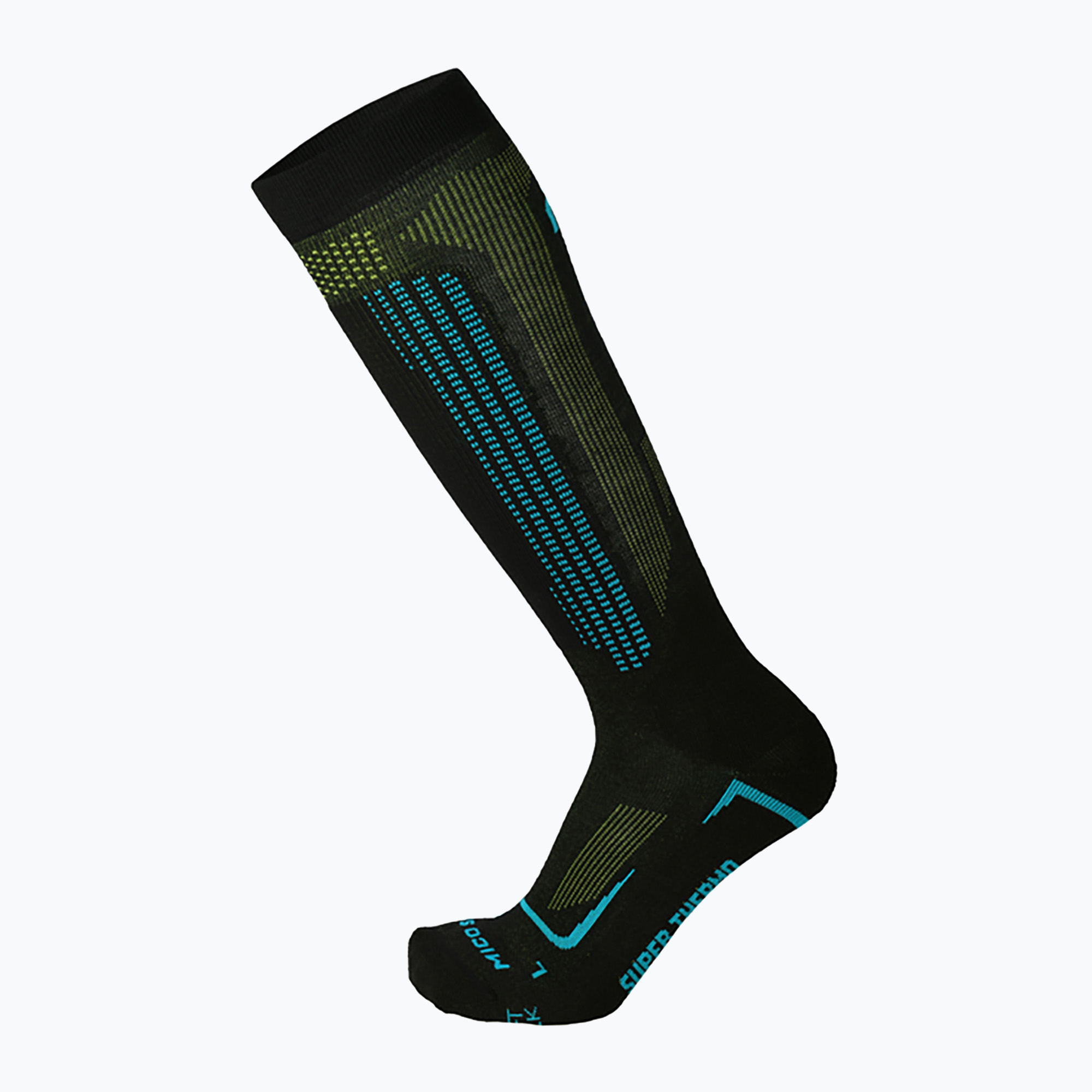Șosete de schi Mico Medium Superthermo Primaloftsilk Ski nero/turchese