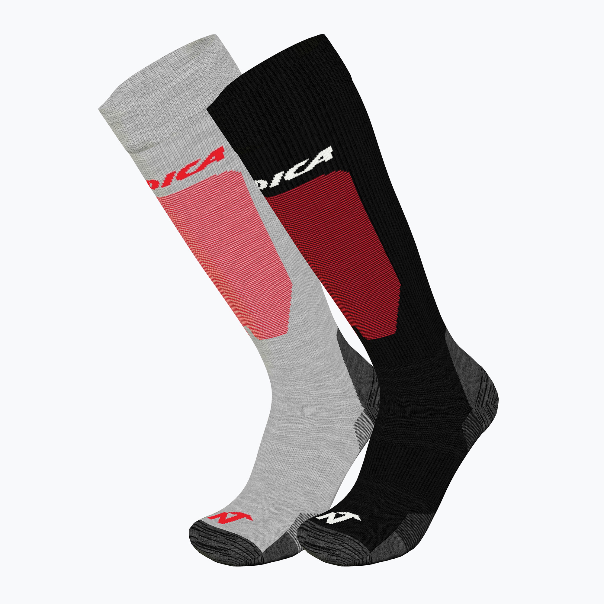 Скиорски чорапи Nordica Uni 2.0 2 чифта grey/ red black/ red