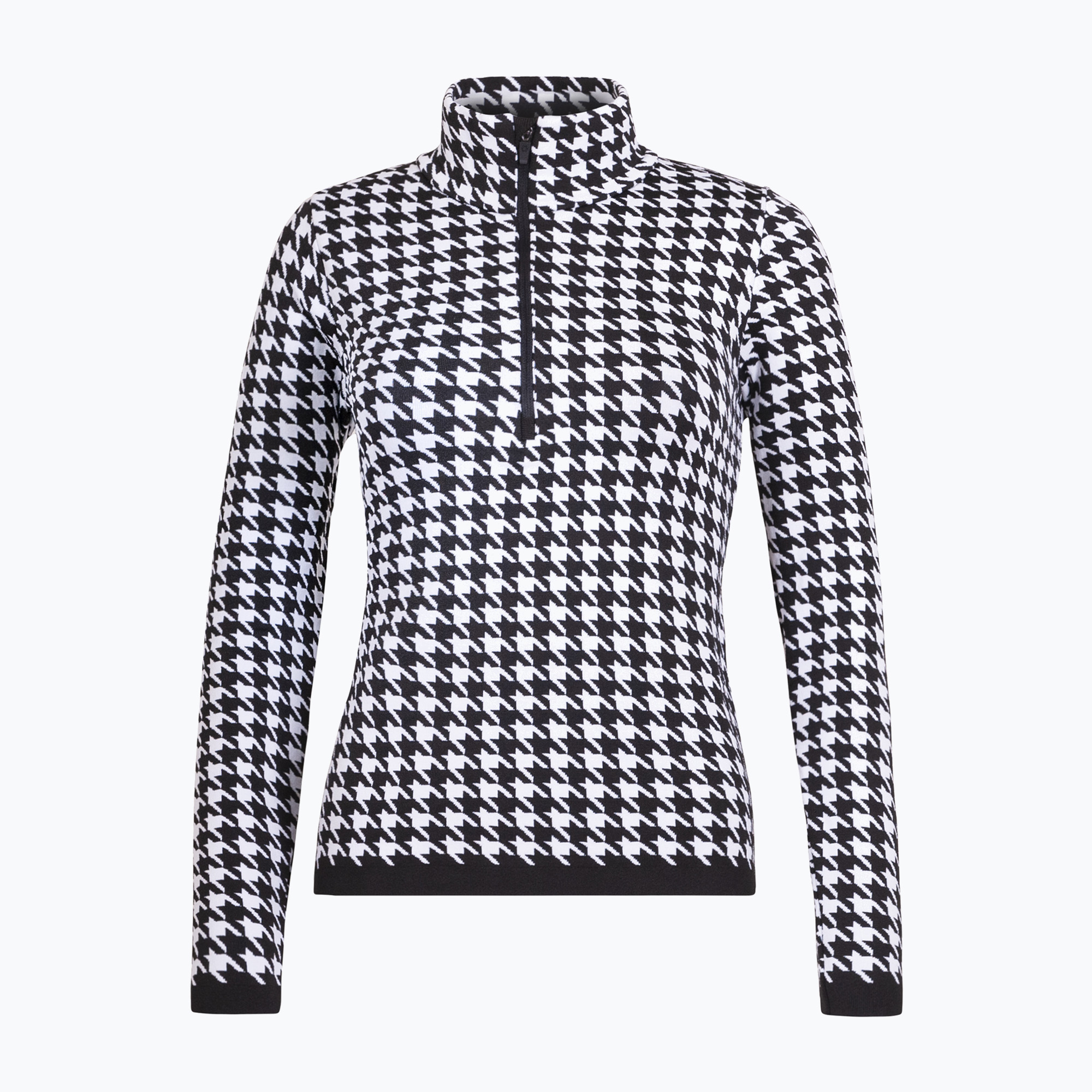 Felpa termica da donna Newland Isa Half Zip nero/bianco