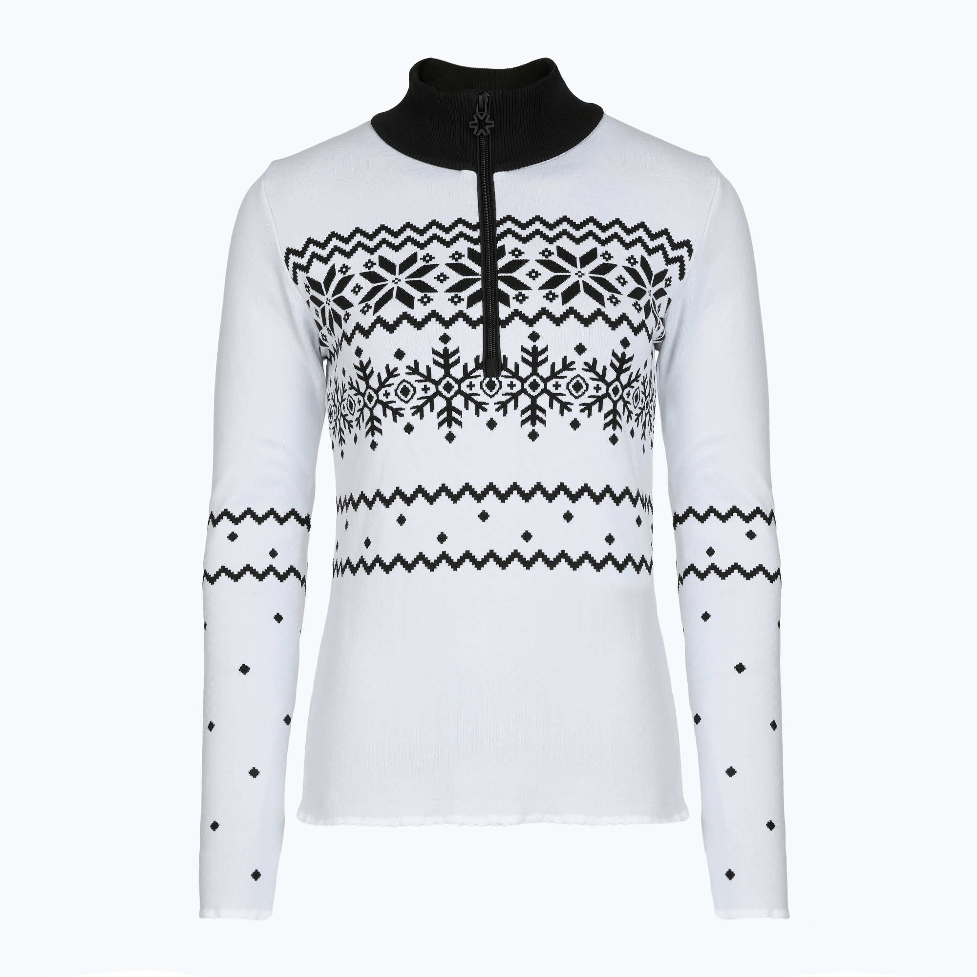 Дамски термо суитшърт Newland Groenlandia Half Zip white/black